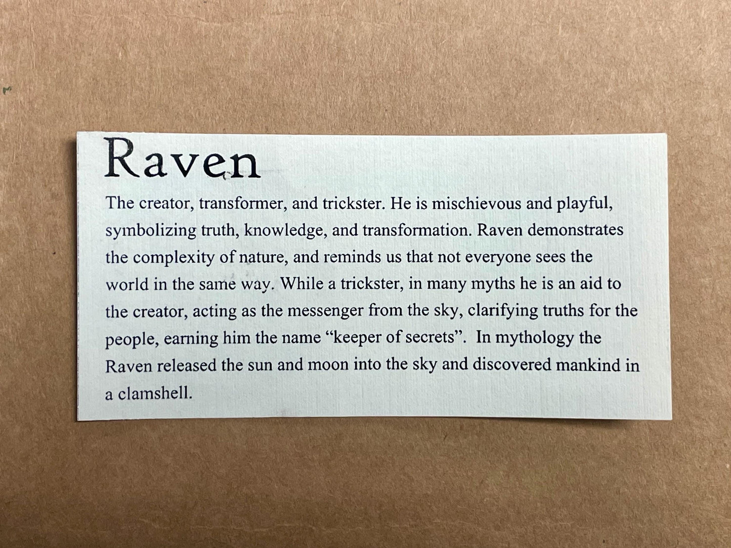 Lovely indigenous first Nations Pacific northwest Coast Artie George Raven carving on stand  total 4.5 inches  Lovely detail and quality
