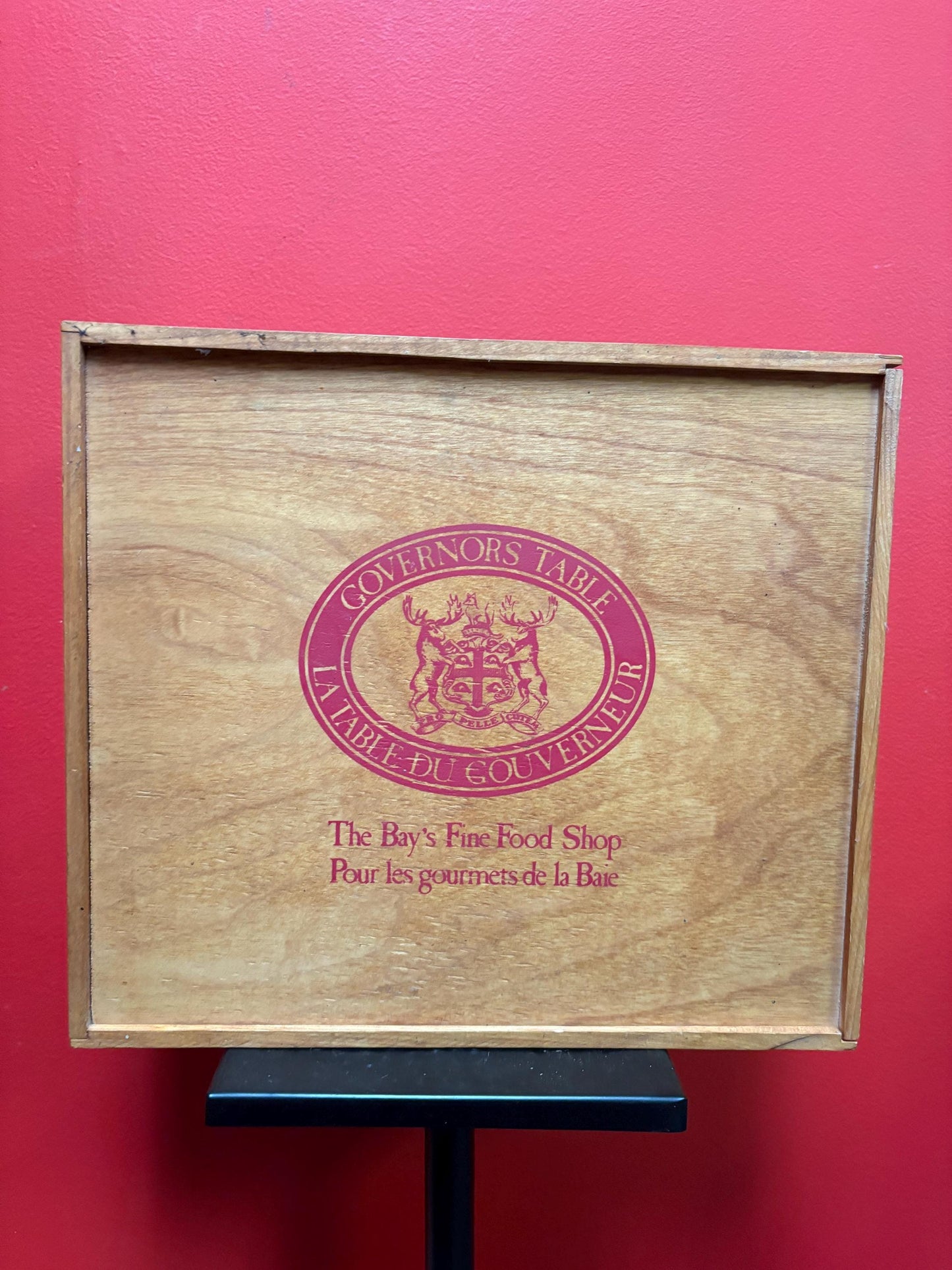 Hudson Bay Company HBC beautiful fine food box  great for storage or decoration  14 x 12 x 5 high  great piece of Canadian history  wow