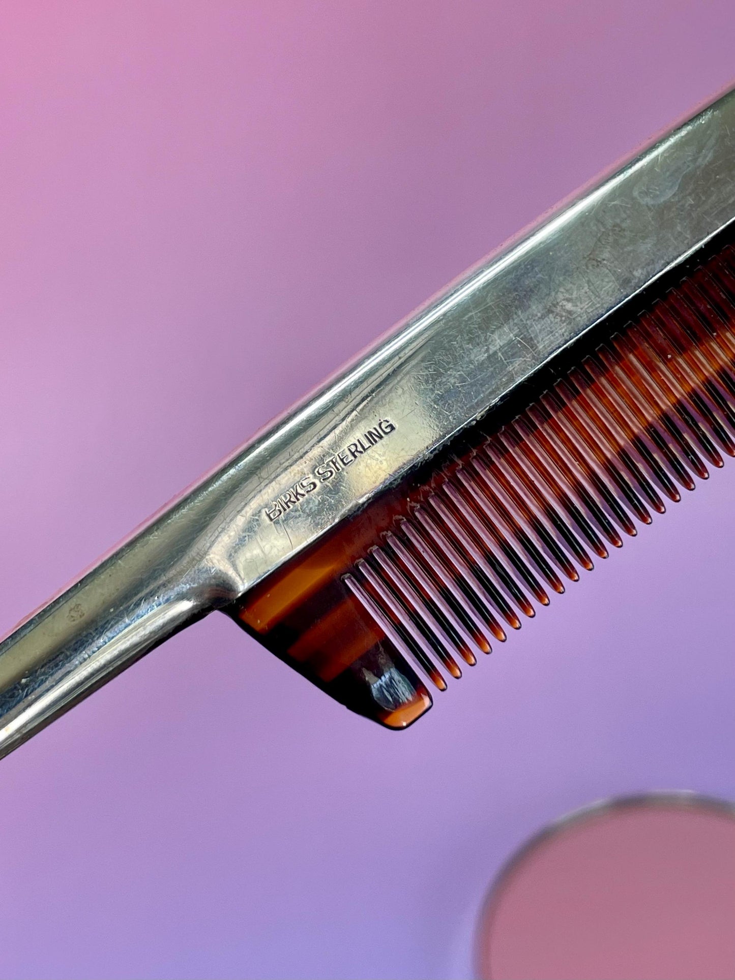 Birks Sterling Silver Mirror and Comb Set - B