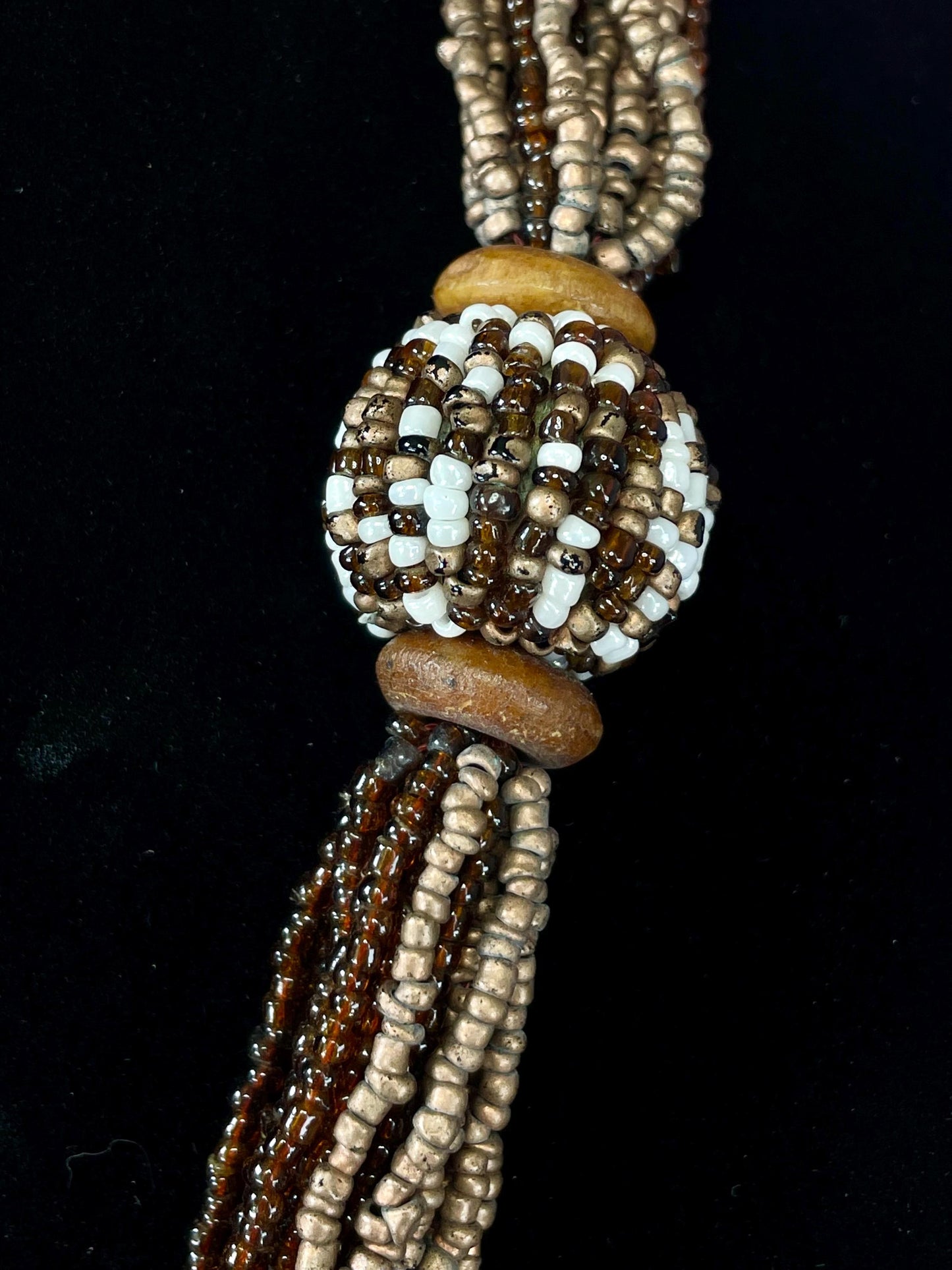 African Beaded Necklace in lovely Earth Tones