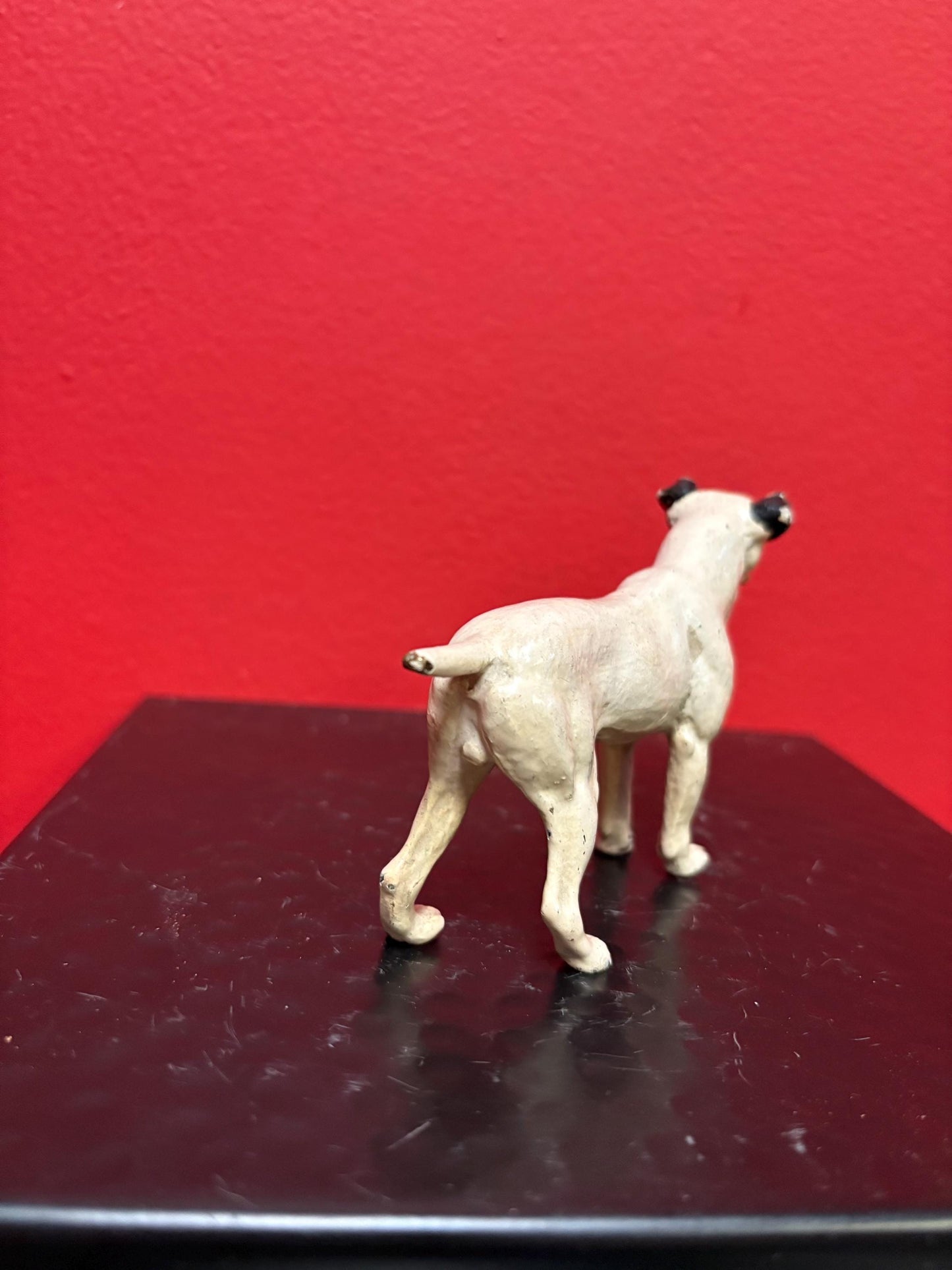 Lovely 4 x 3 inch Franz Bergman antique bronze dog - good condition   B