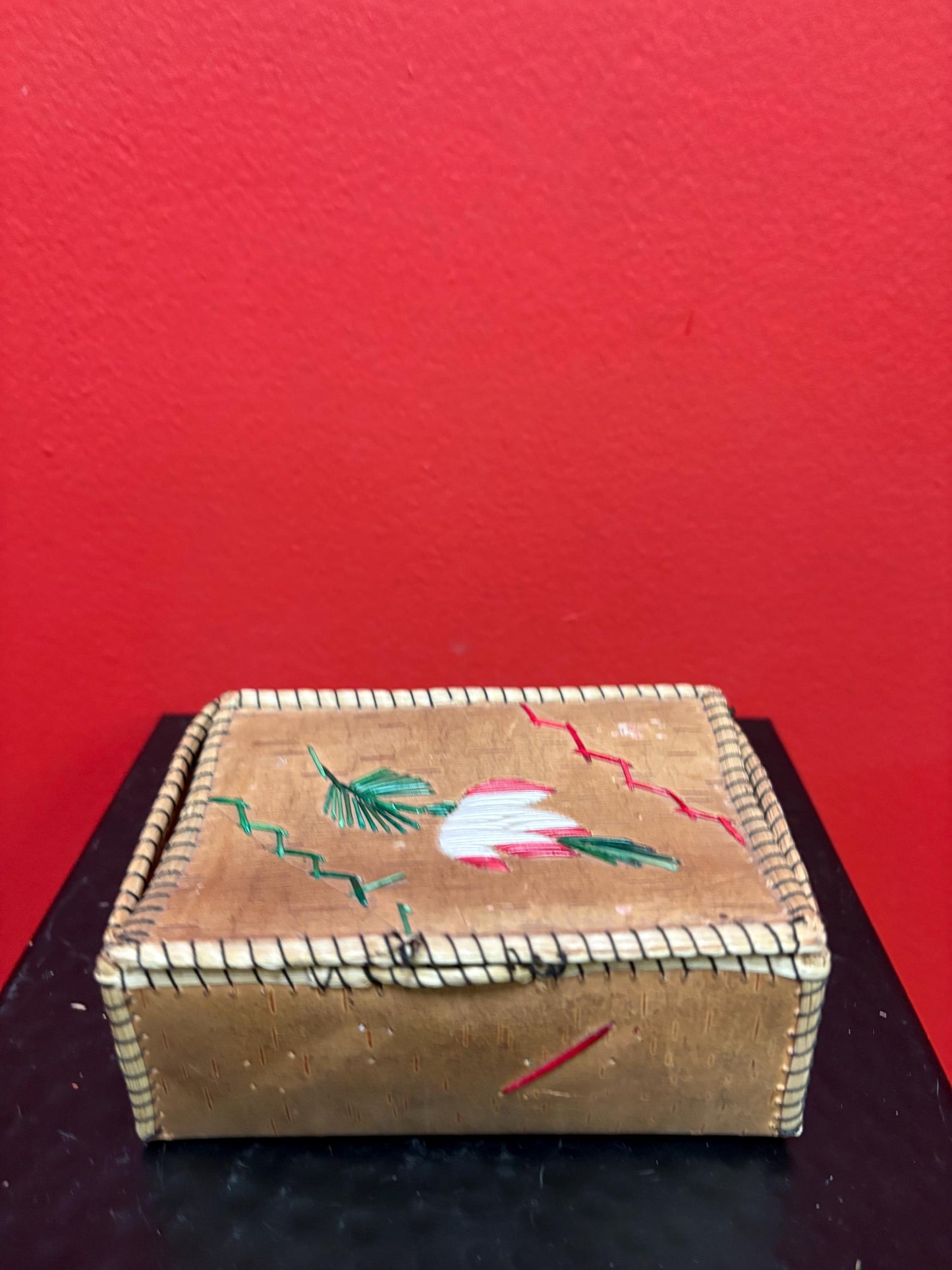 Beautiful indigenous Cedar bark box 4 1/2 x 3 x 2 high  great gift