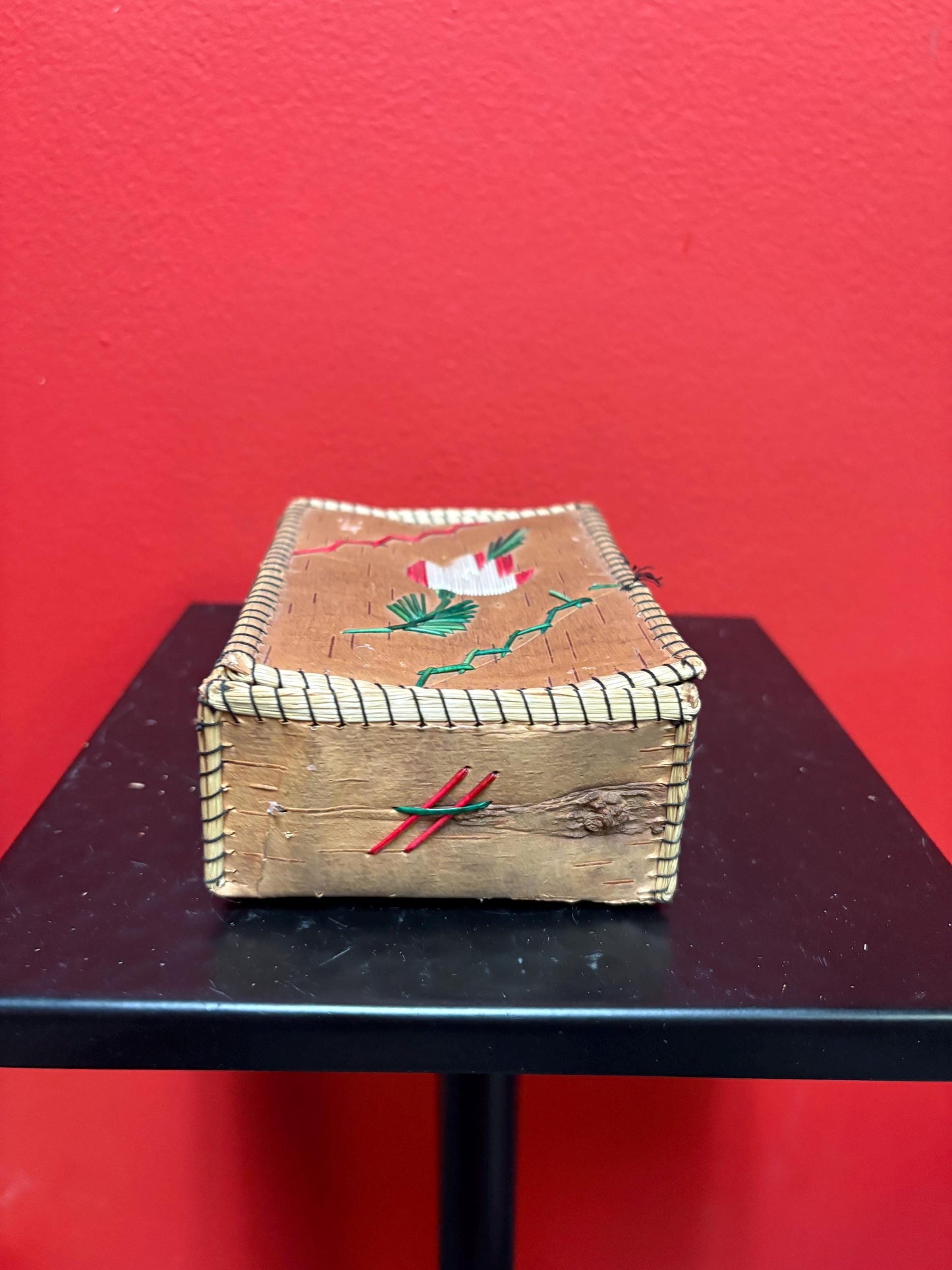 Beautiful indigenous Cedar bark box 4 1/2 x 3 x 2 high  great gift