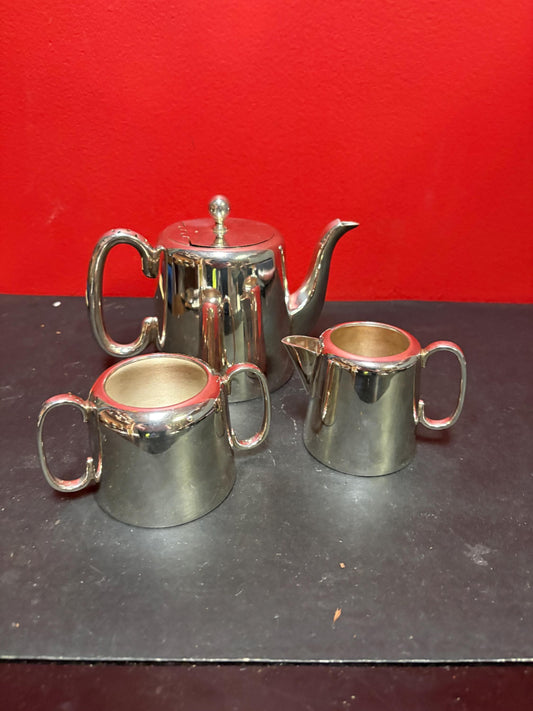 Beautiful antique silver plated bachelor tea set in perfect condition  wonderful for a cup or two  perfect gift