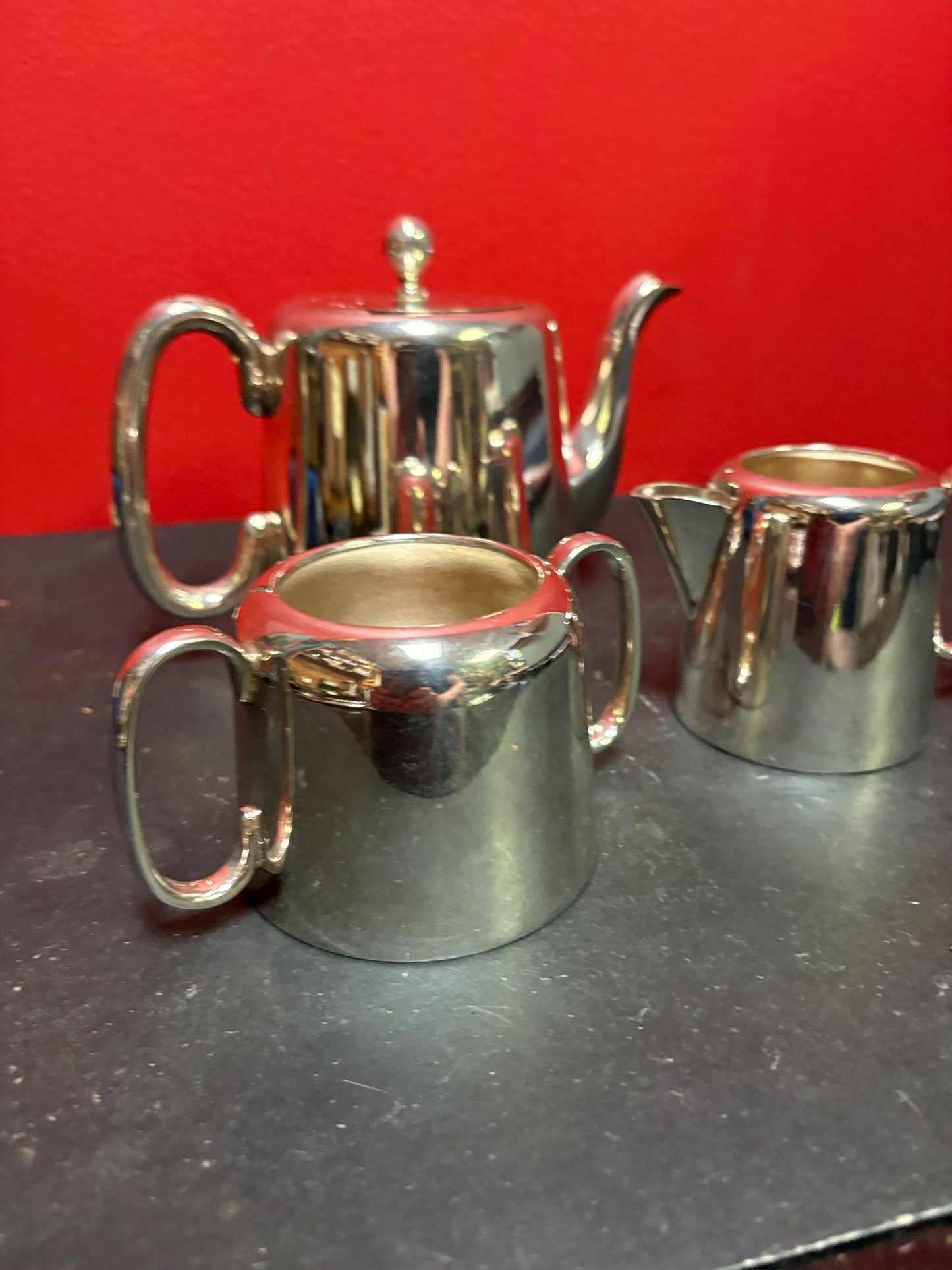 Beautiful antique silver plated bachelor tea set in perfect condition  wonderful for a cup or two  perfect gift