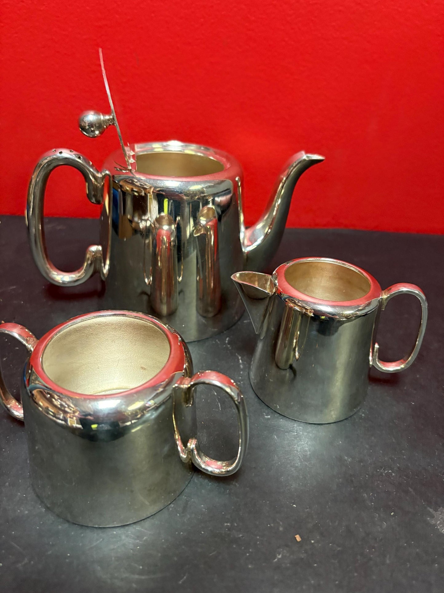 Beautiful antique silver plated bachelor tea set in perfect condition  wonderful for a cup or two  perfect gift