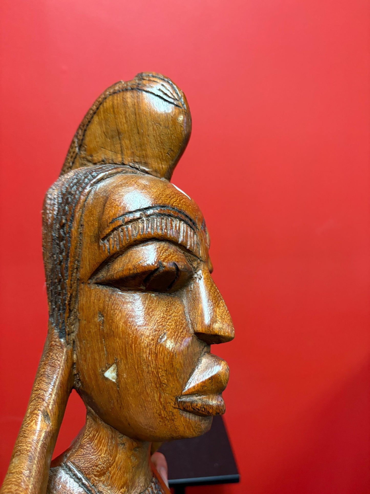 Stunning antique Moroccan 21 inch tall bust of a woman  wonderful detail and very heavy  wow