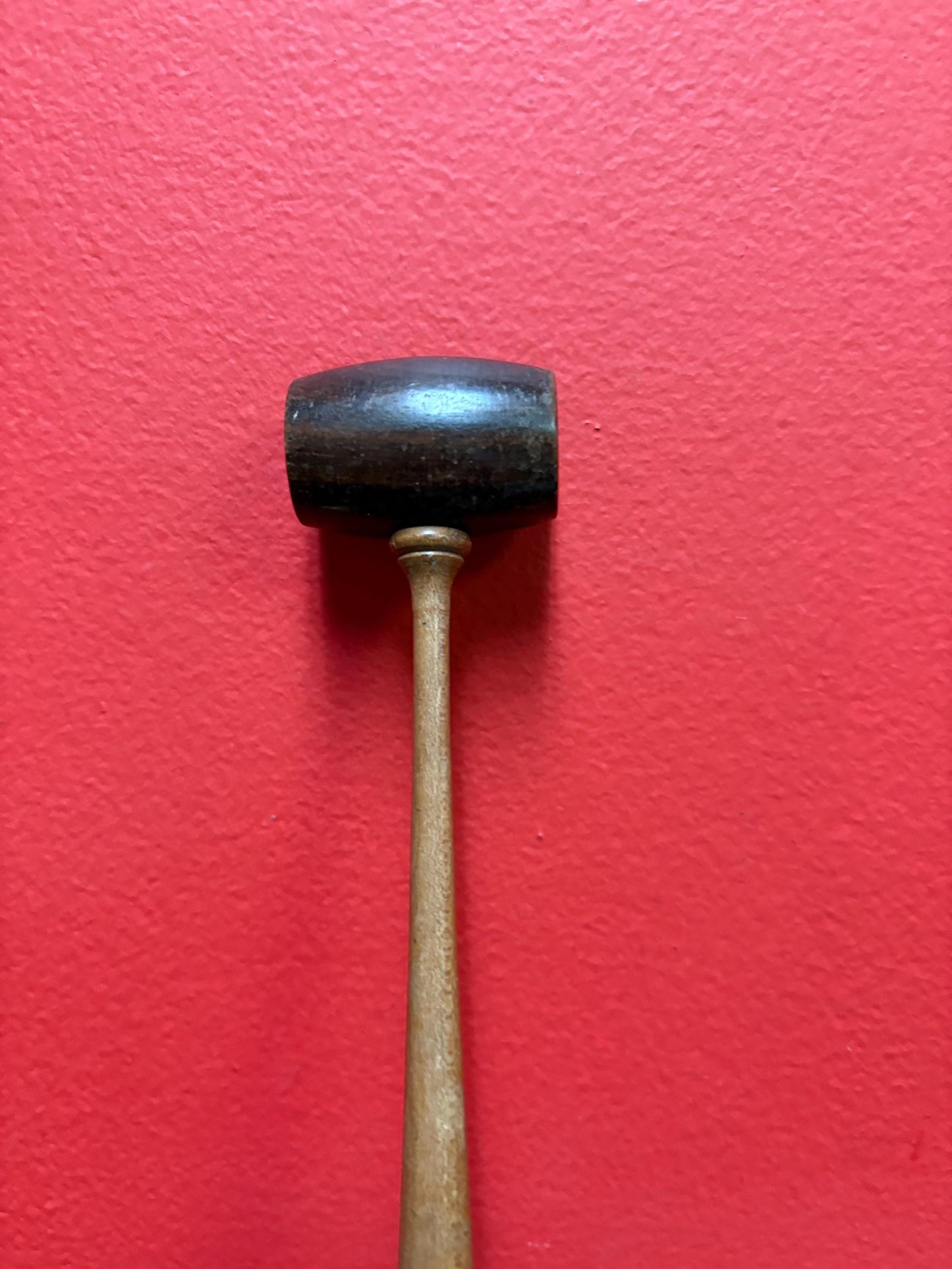 Antique 19 century beautiful 11 inch jewellery maker repairman tool mallet    wonderful quality and condition  from collection  very rare