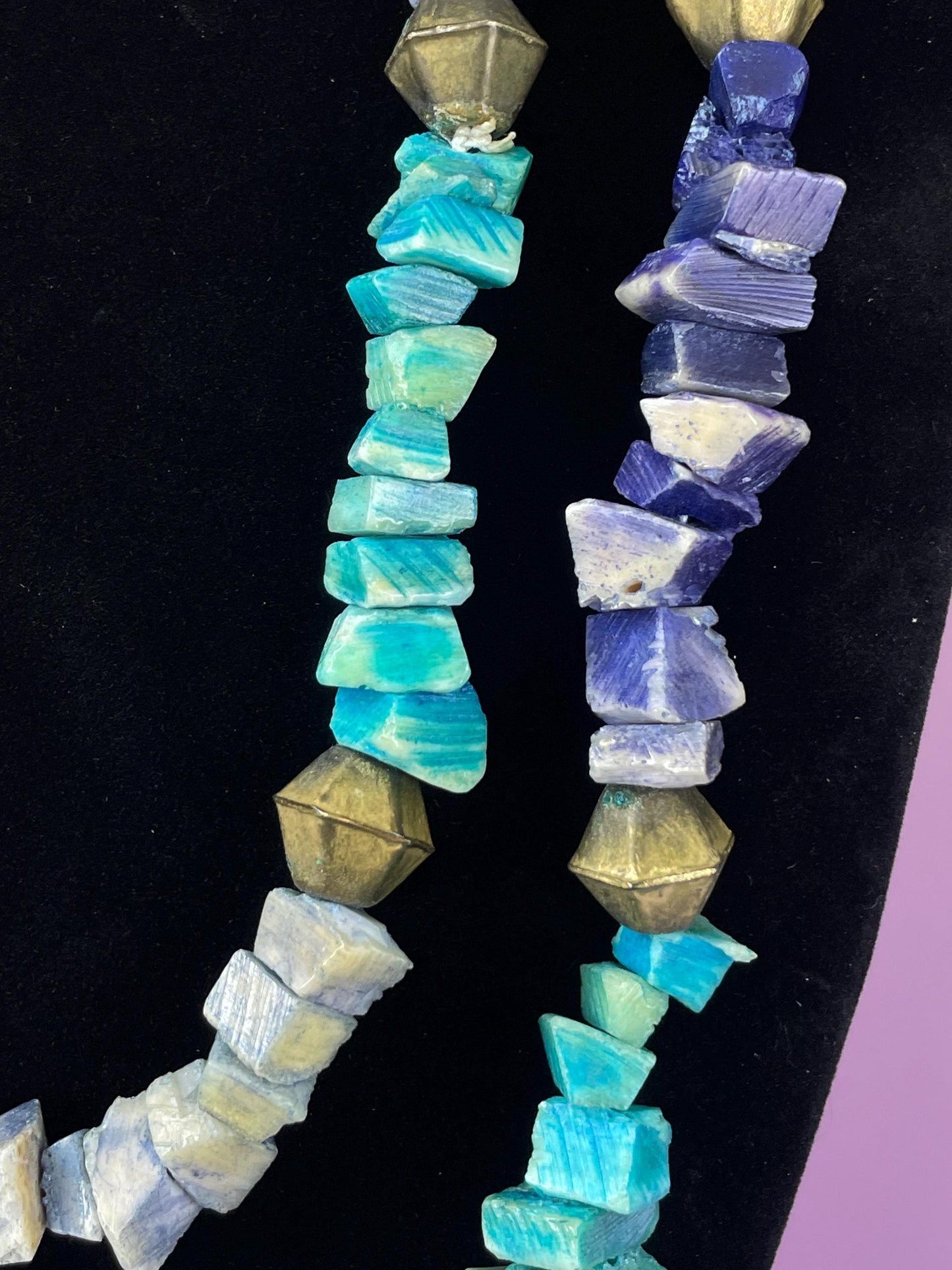 Heavy Dyed Stone Bead Necklace