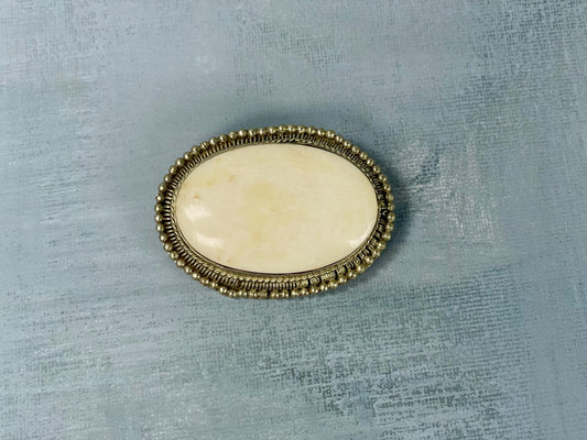 Bone Coloured Vintage Brooch