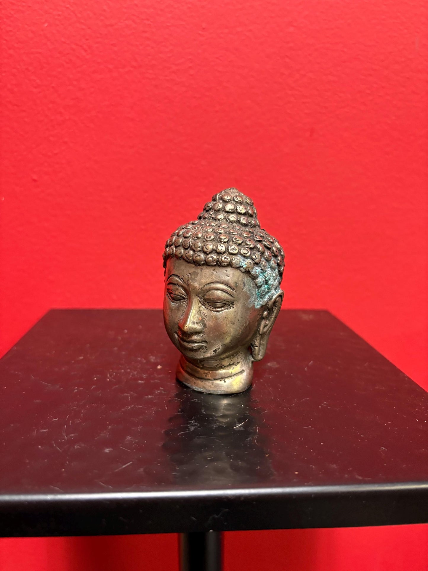 Lovely old Asian 3 inch silver  Buddha with condition issues great value