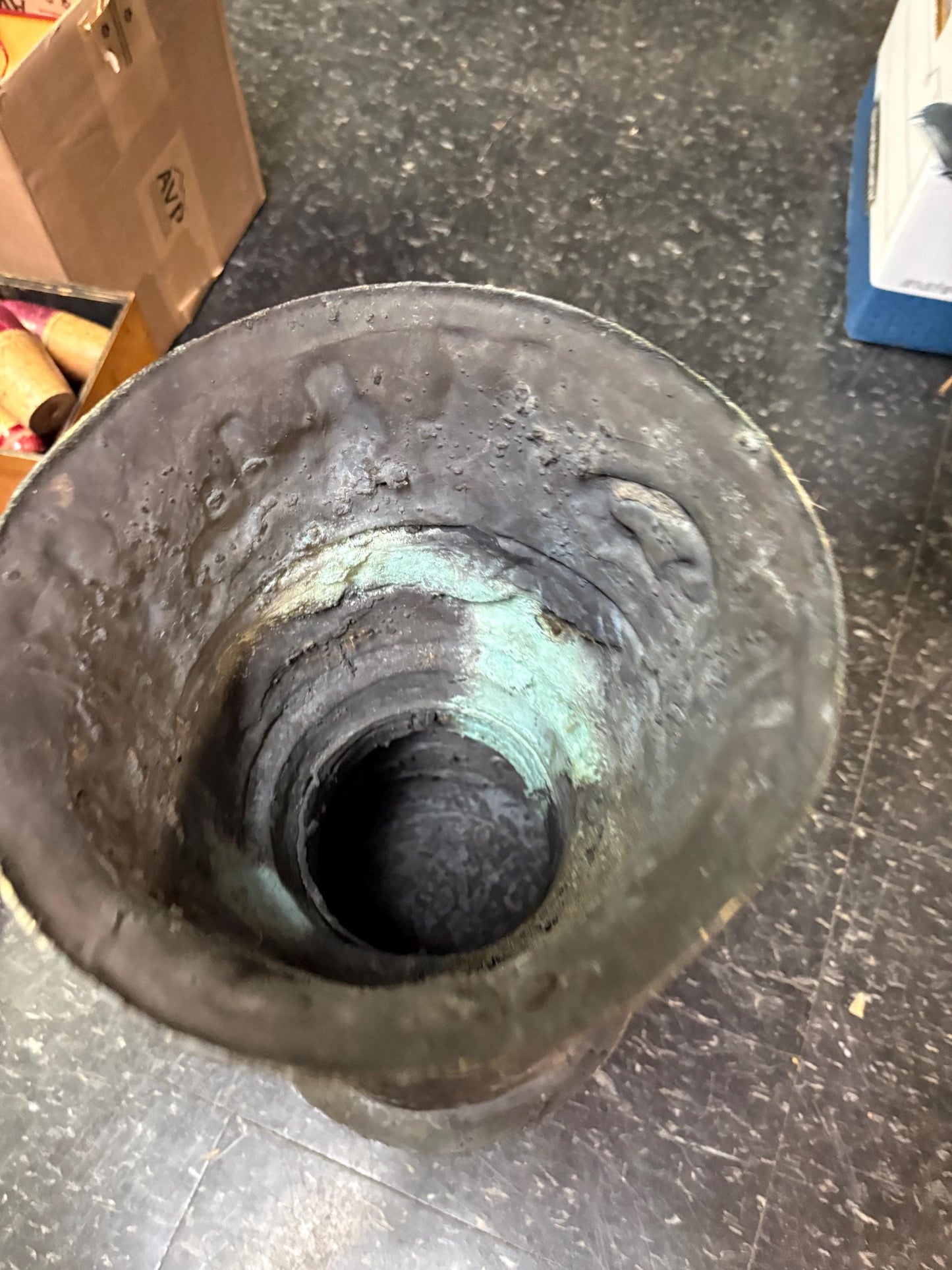 Amazing Southeast Asian bronze rain drum   antique museum quality 16 inches tall  wow  great patina