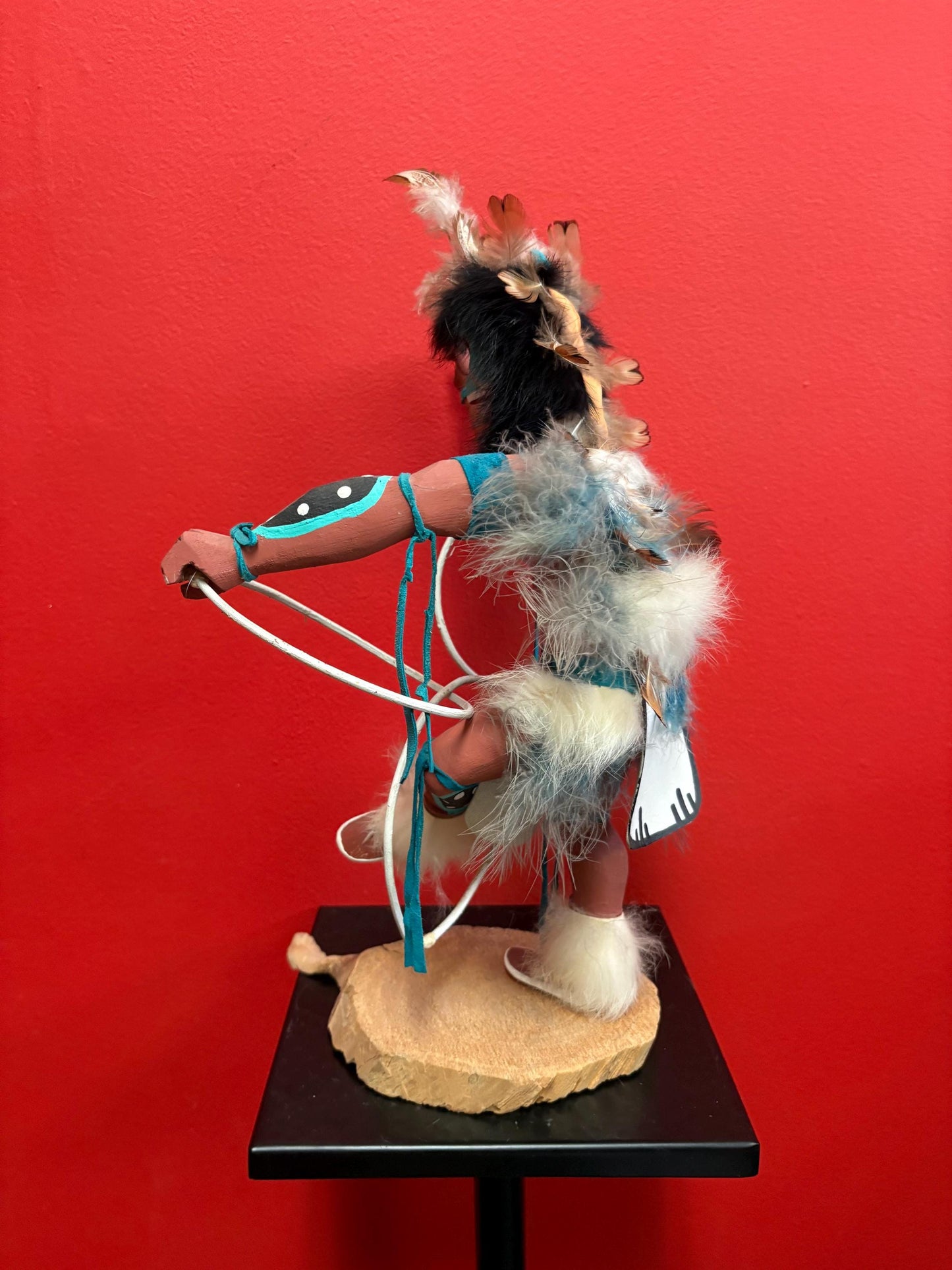 Beautiful huge Navajo American HOPI  KACHINA dancing doll  14 inches tall in perfect condition  wow - signed