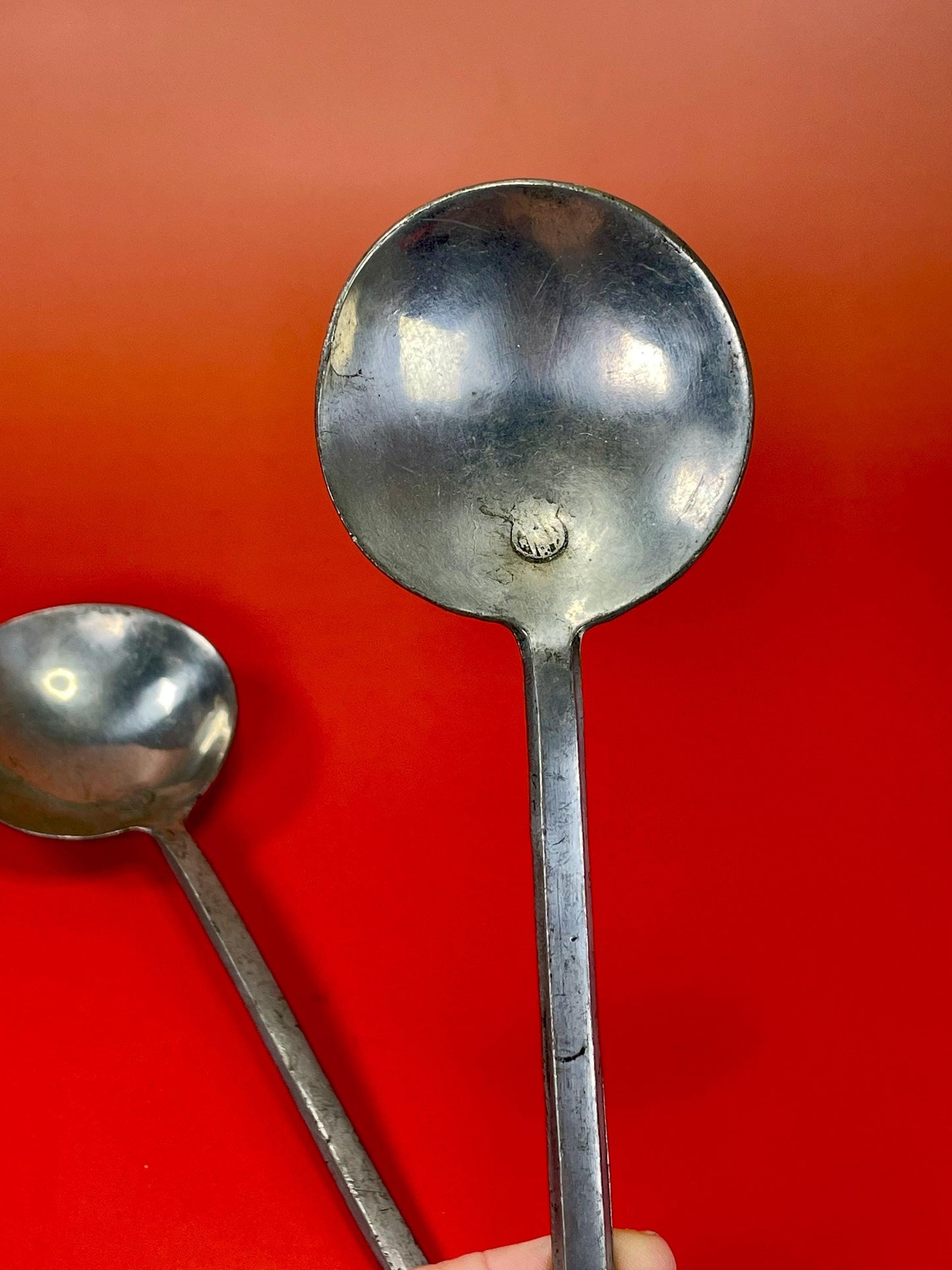 Cool pair of Pewter Early Jamaican spoons  wonderful gift -B
