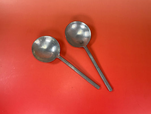 Cool pair of Pewter Early Jamaican spoons  wonderful gift -B