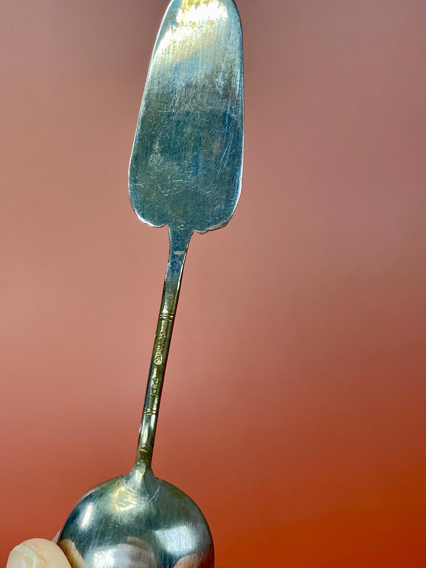 Silver-Plated Spoons Set  4.5 in  in Case -B