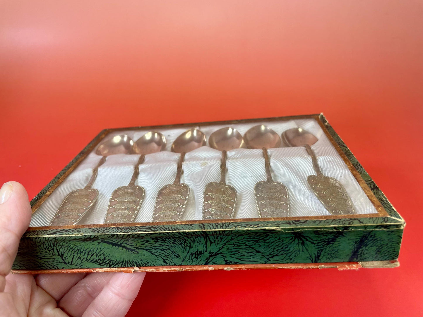 Silver-Plated Spoons Set  4.5 in  in Case -B