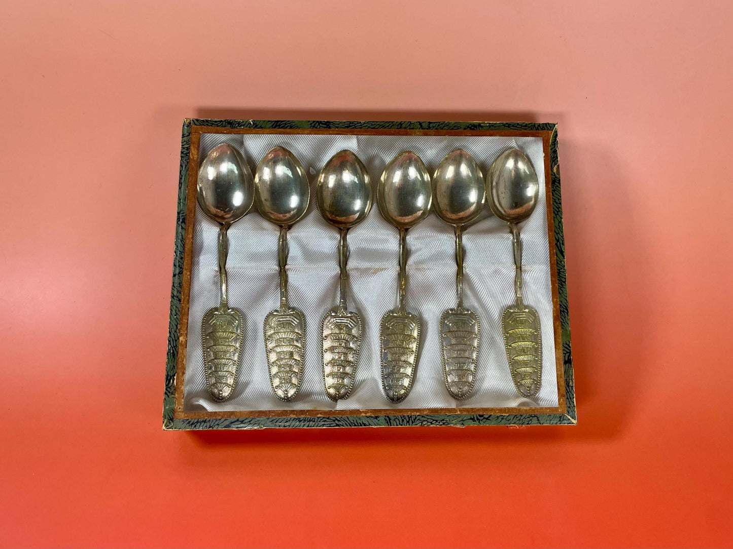 Silver-Plated Spoons Set  4.5 in  in Case -B