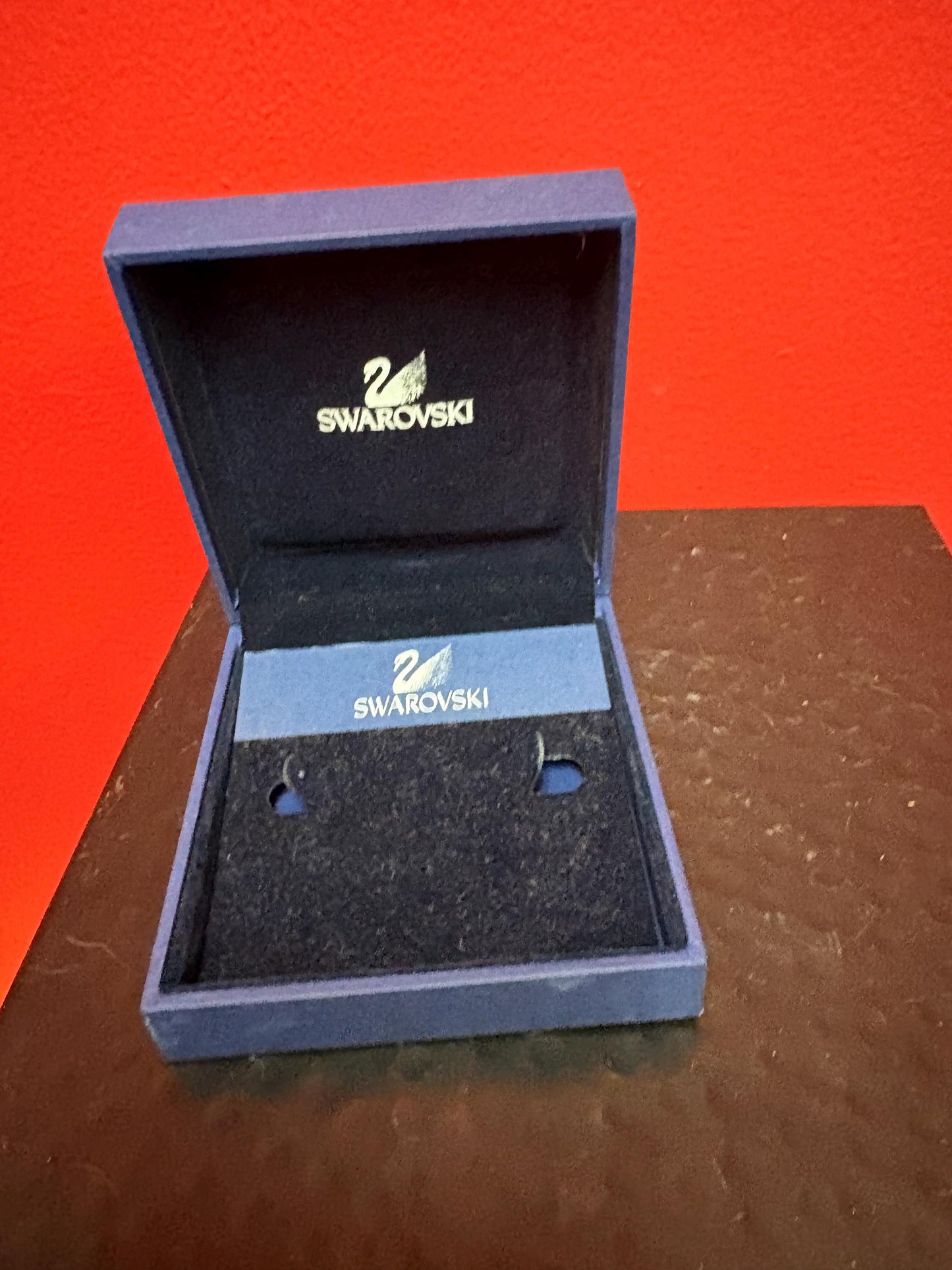 Beautiful like new 3 inch wide Swarovski bangle bracelet in original box -