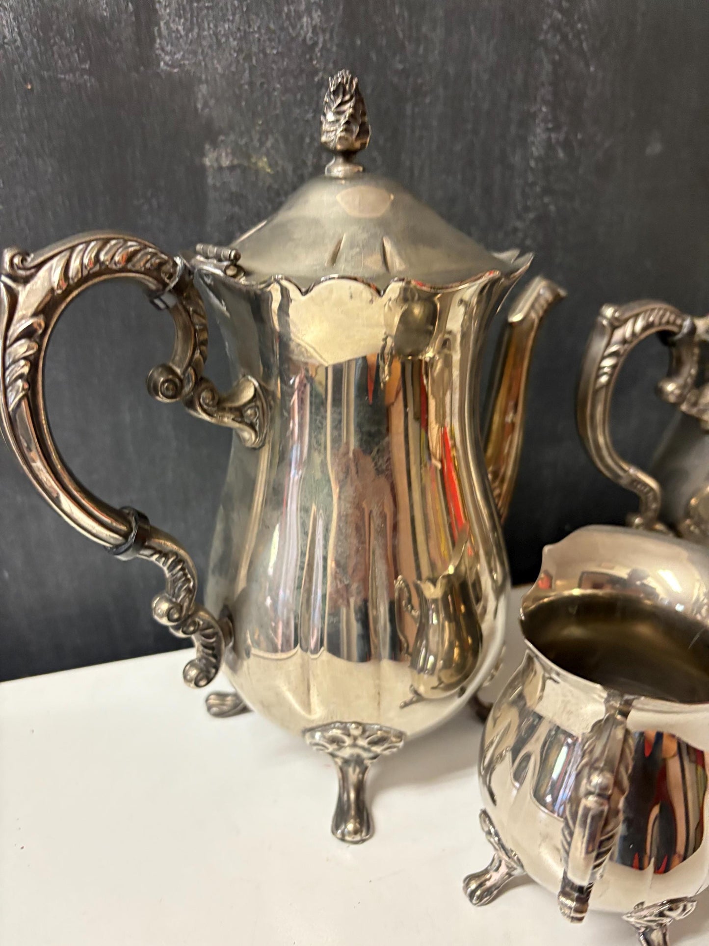 Lovely English silver plated  four piece coffee and tea service  see photos  needs a quick polish  great value