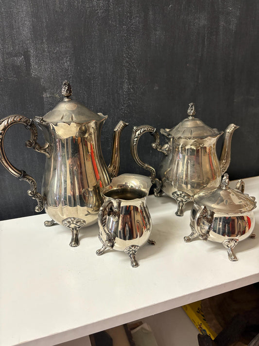Lovely English silver plated  four piece coffee and tea service  see photos  needs a quick polish  great value