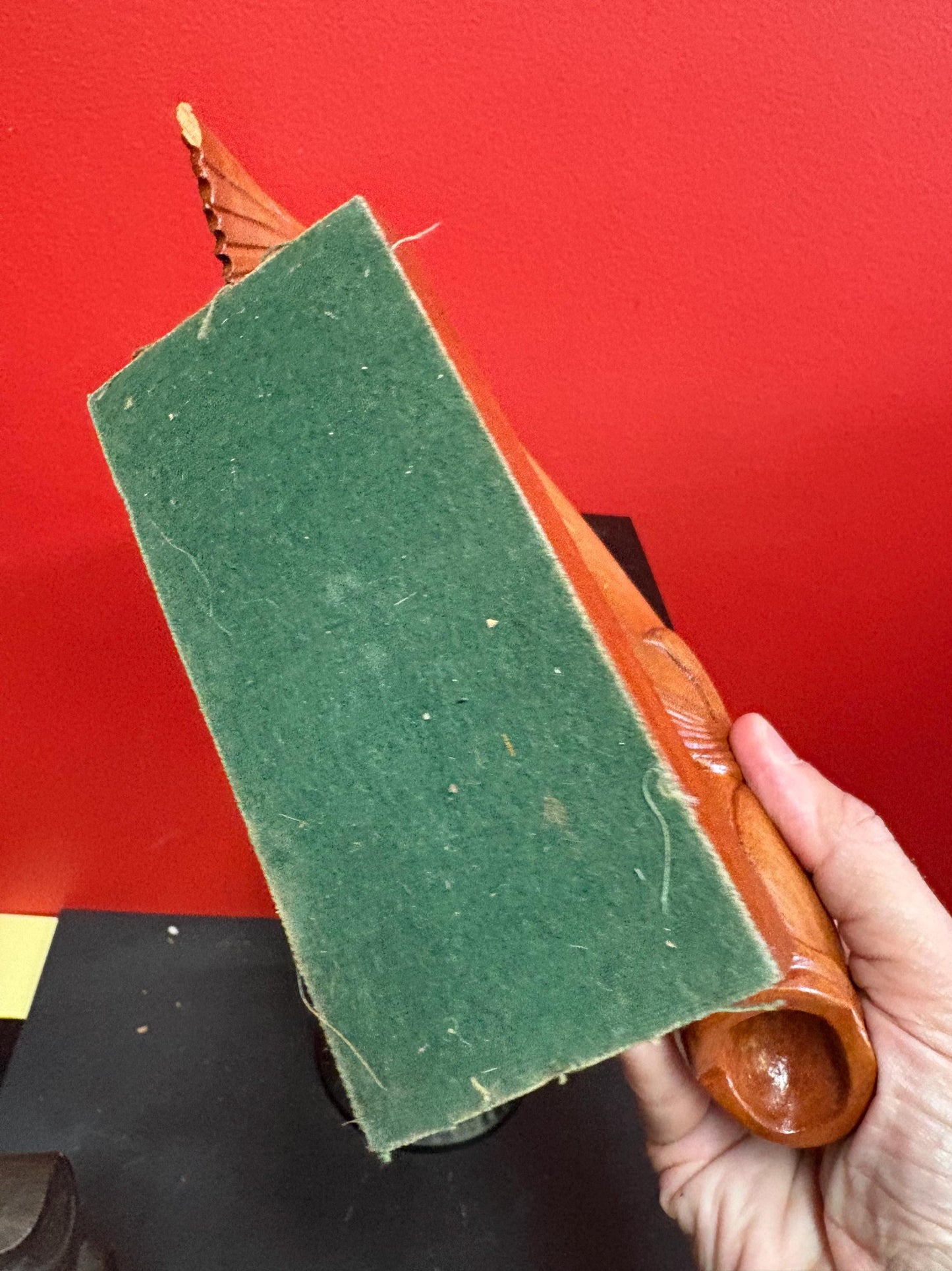 10 x 9 wooden jumping fish on stand  vintage cool  perfect gift  the one that got away  great value