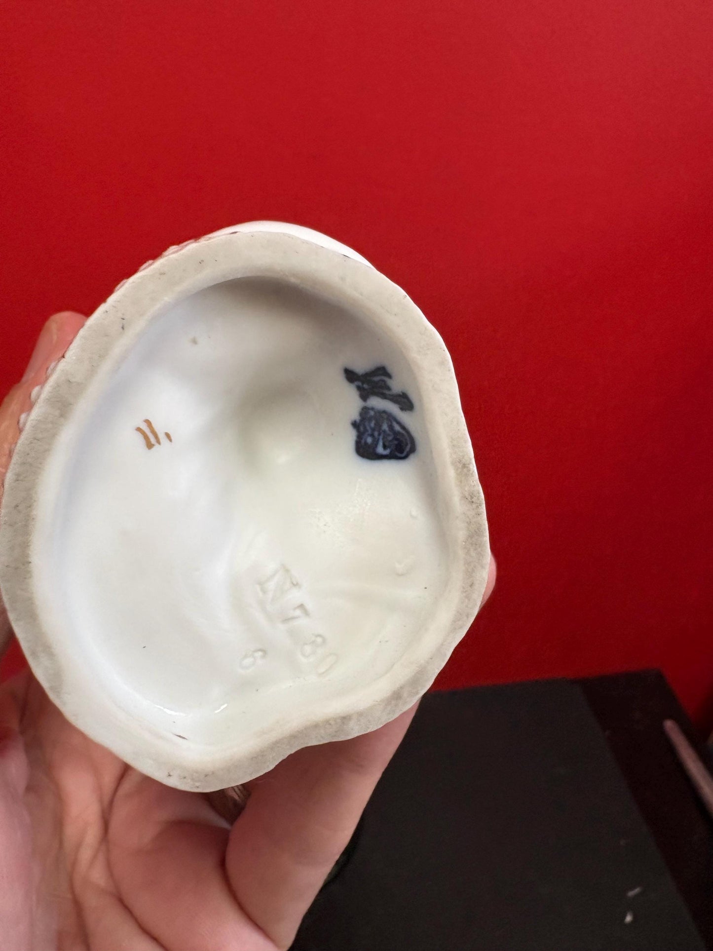 Lovely 8 inch tall European Dresden figure of a lady in perfect condition  great value- B