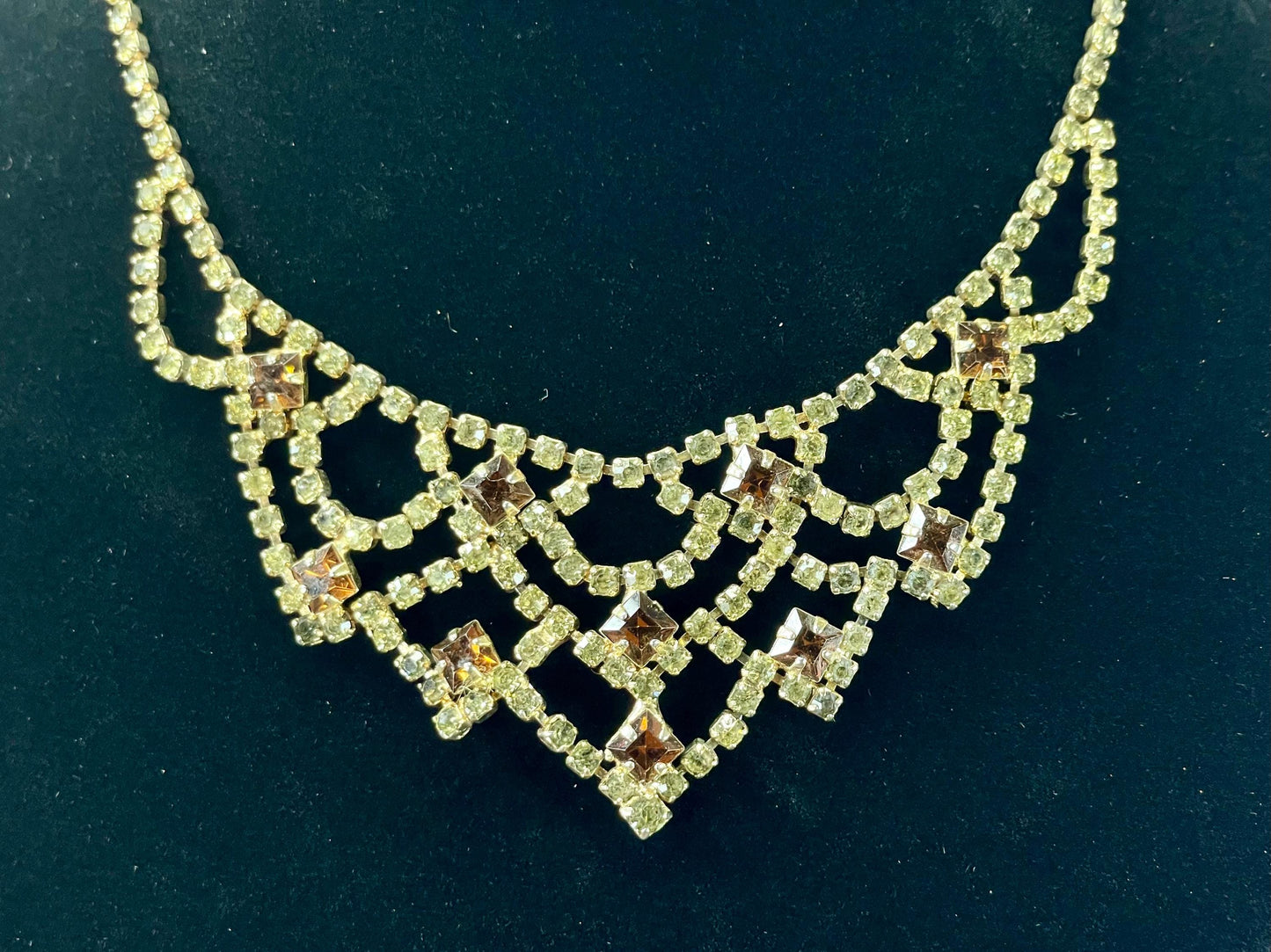 Stunning Rhinestone Chandelier Necklace