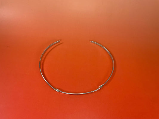 Stamped Mexican Sterling Silver Choker Necklace - B