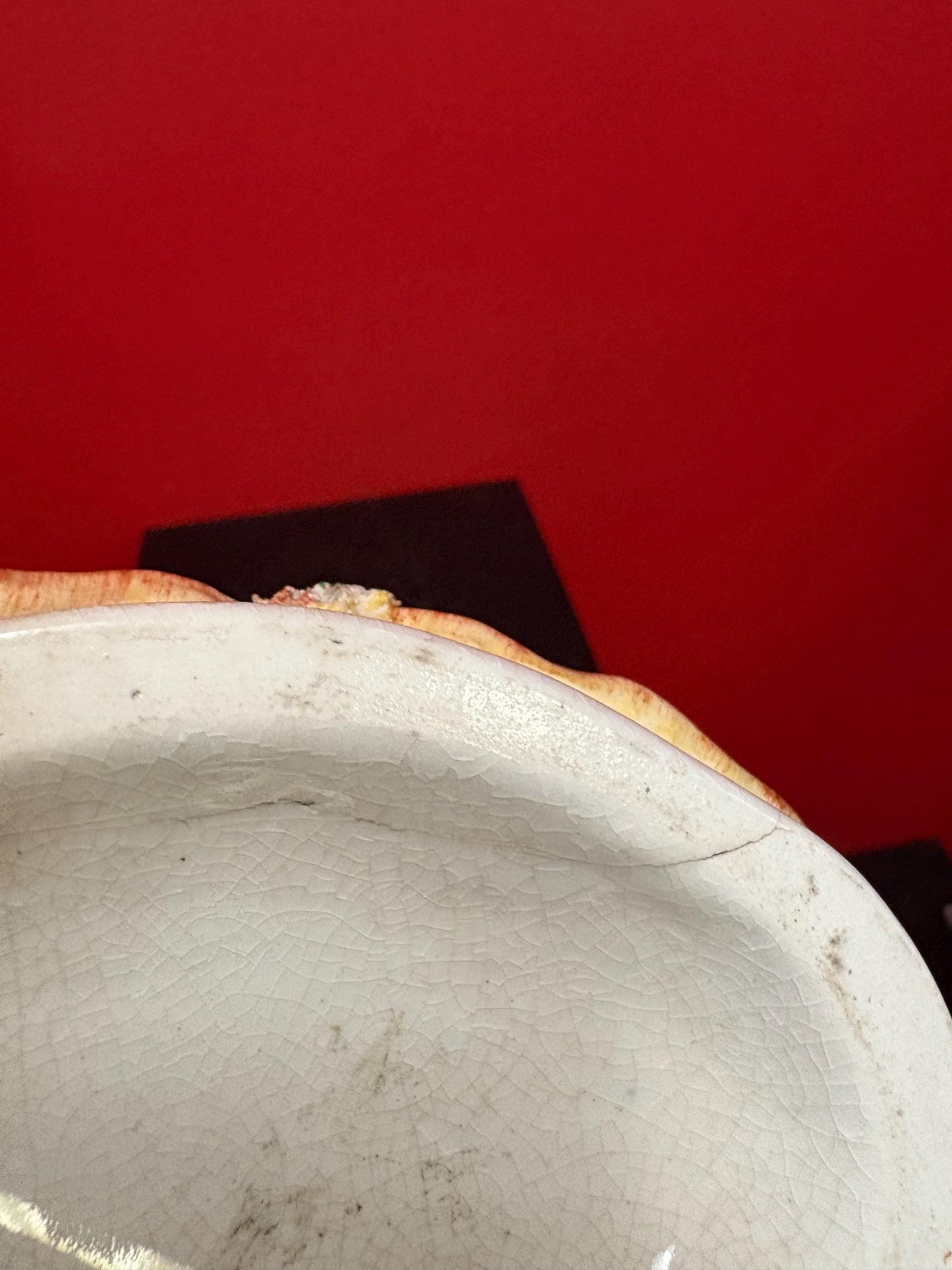 Beautiful 8  inch Staffordshire statue  of a lady with animal good condition  unusual imagery  mid 19 century -B