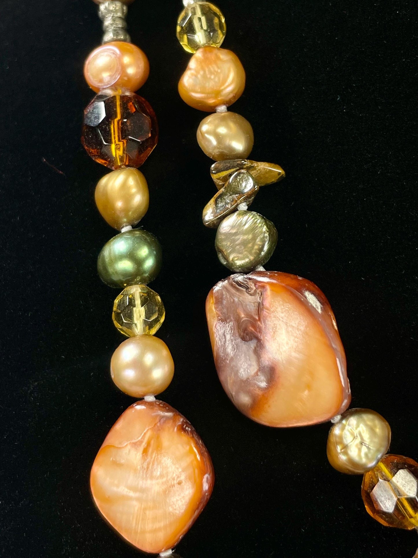 Cool approx 24 inch long bead necklace  great colour  good value   funky