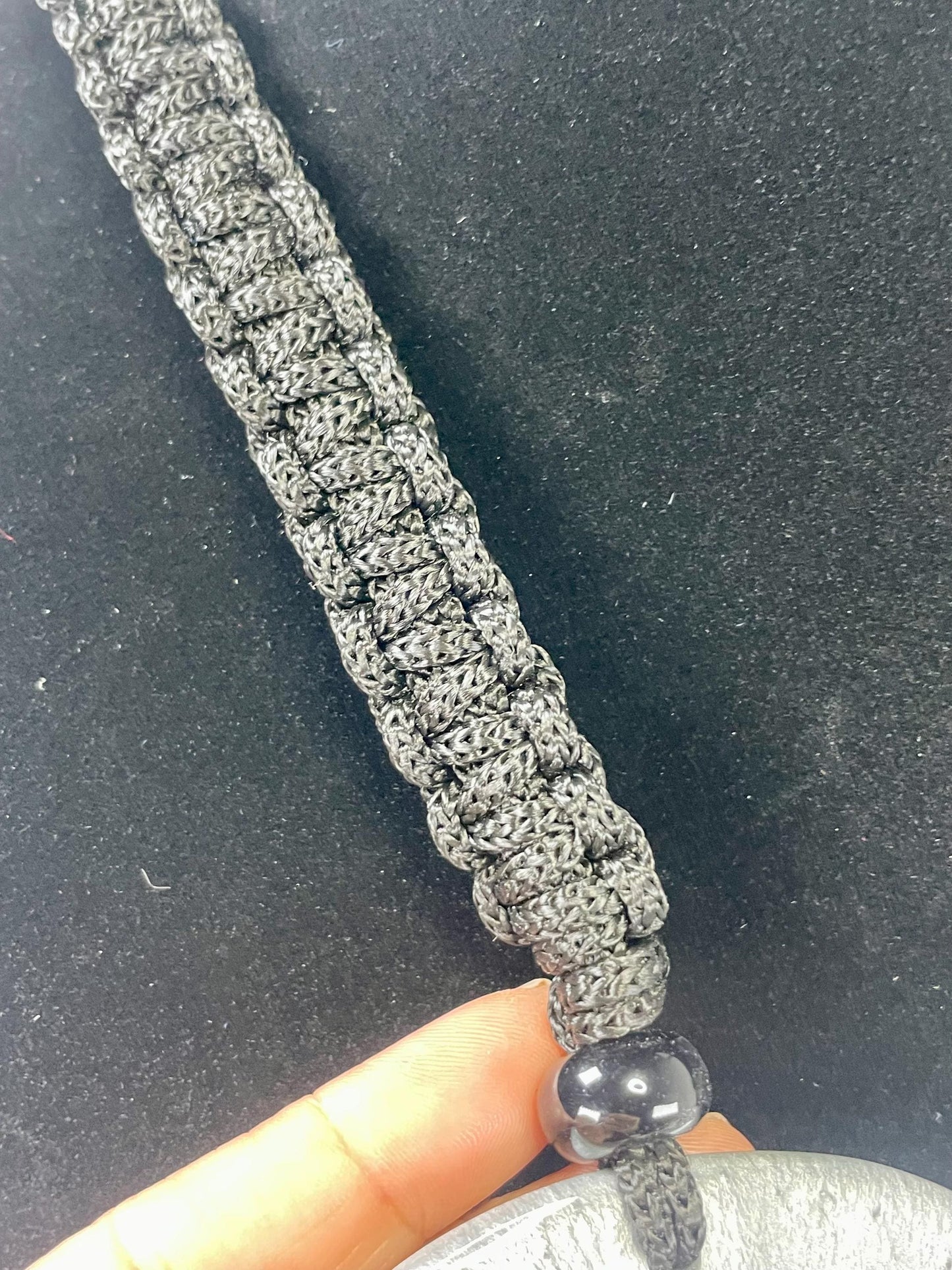 Crazy Huge Pendant on Paracord Cobra Stitch Necklace