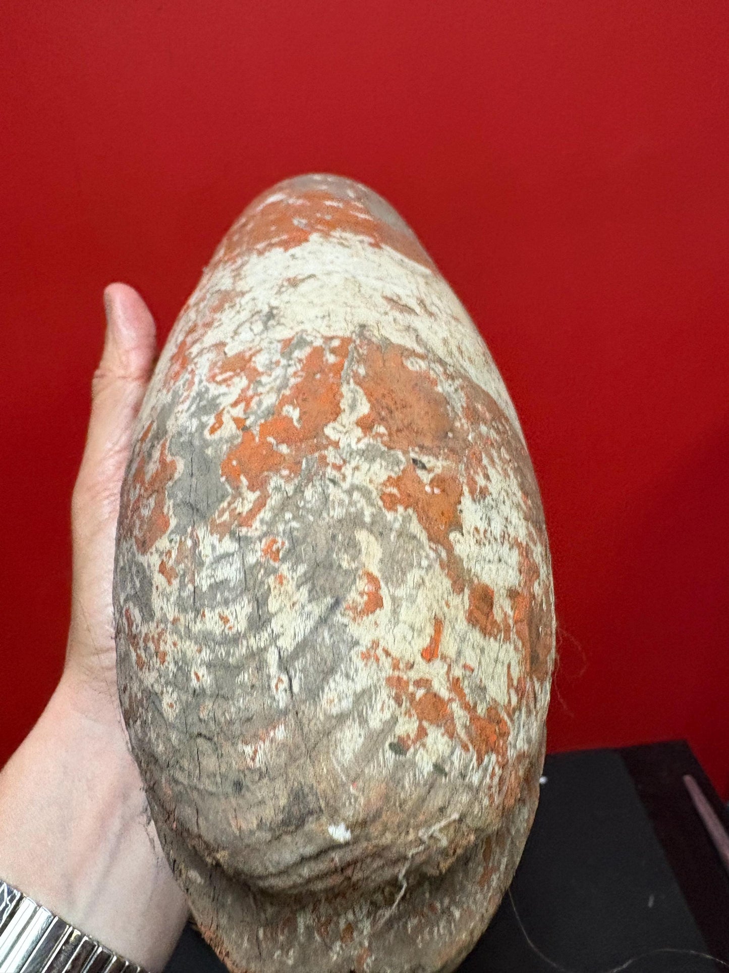 Extremely cool antique 18 inch fishing buoy — great colour and patina — really fabulous one — old as the seas