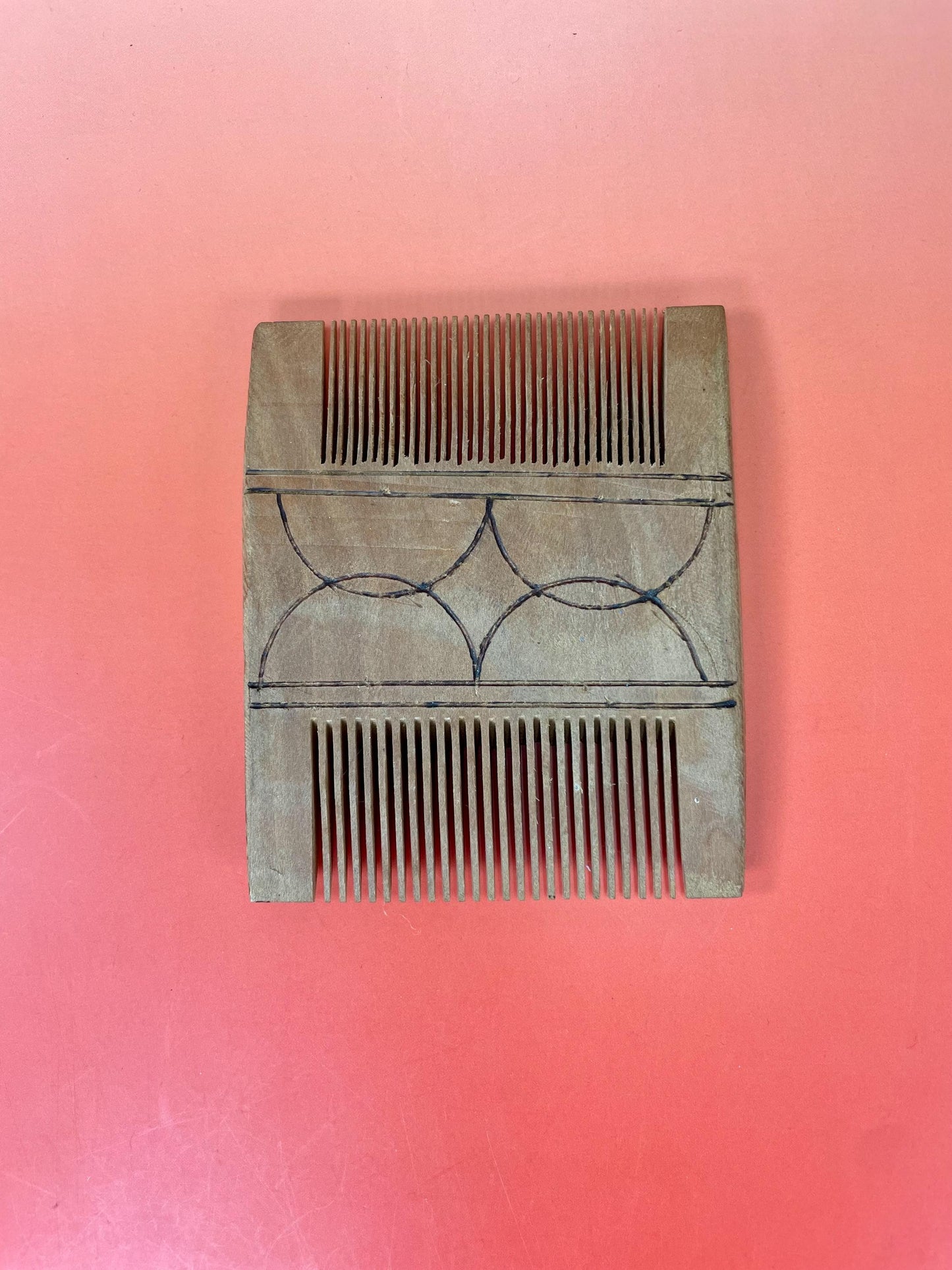 Handcrafted Wooden Dual-Tooth Comb