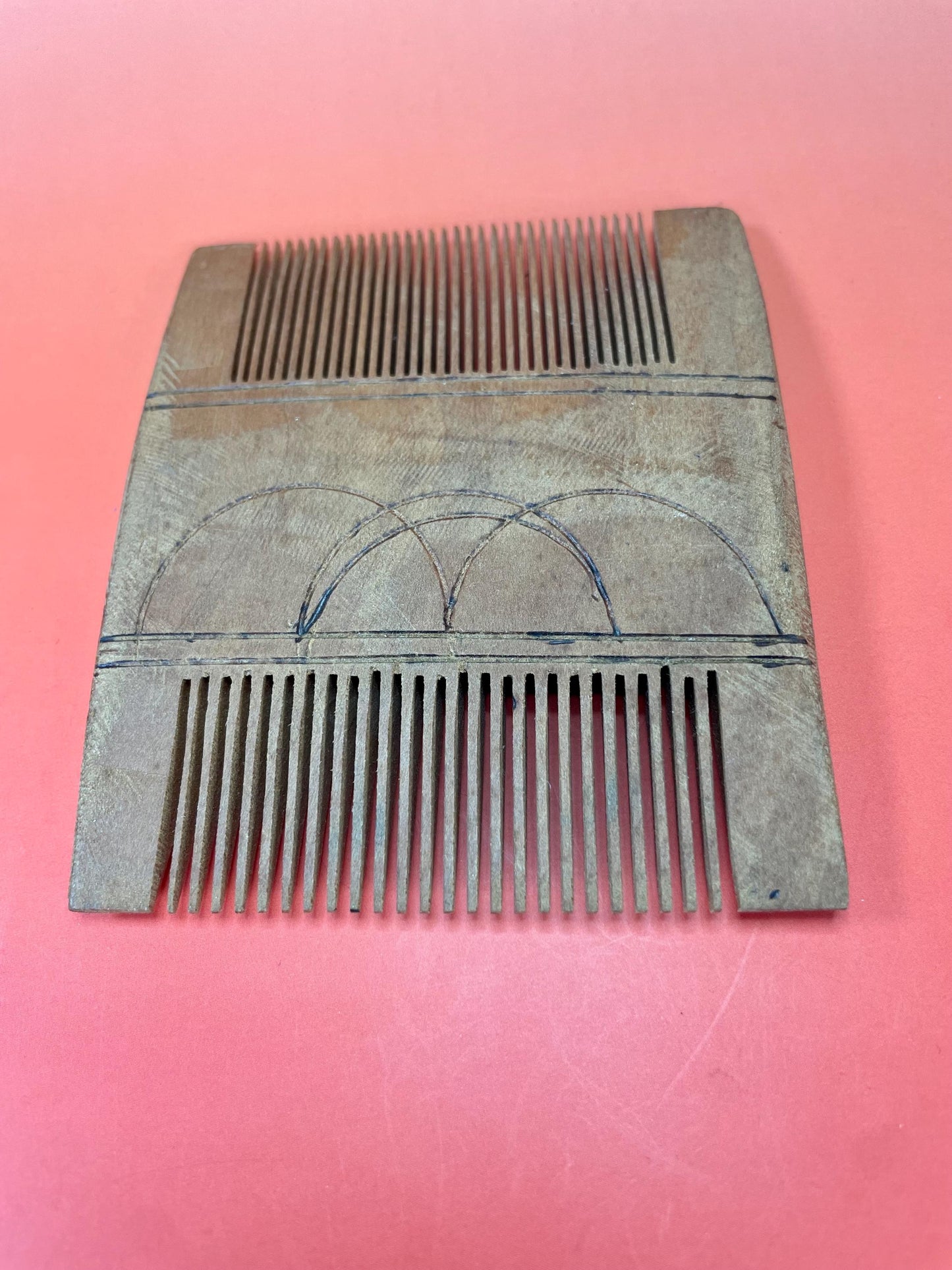 Handcrafted Wooden Dual-Tooth Comb