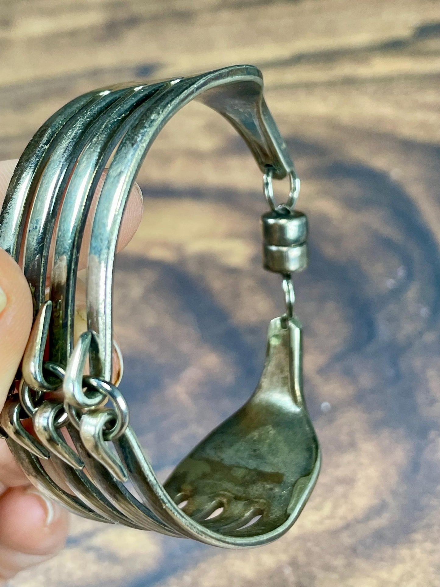 Cool Silver Plated Fork Bracelet