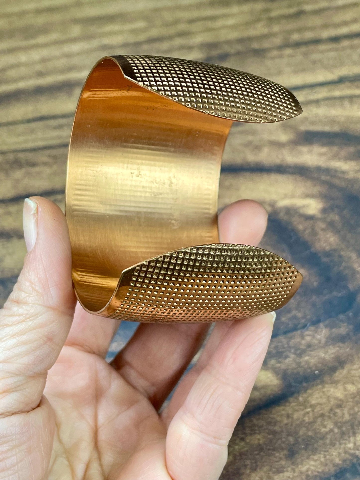 Beautiful 2.5 inch wide copper  bracelet Cuff- fits various size wrists