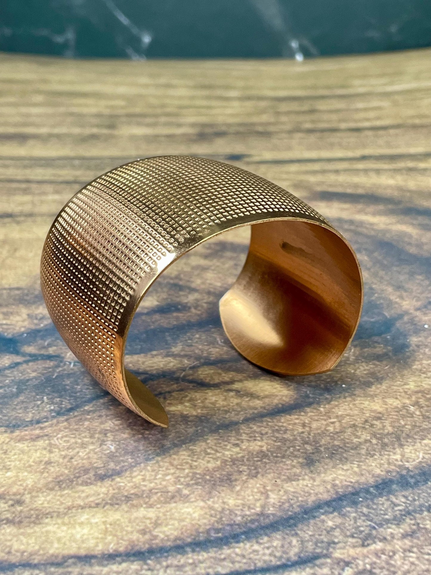Beautiful 2.5 inch wide copper  bracelet Cuff- fits various size wrists