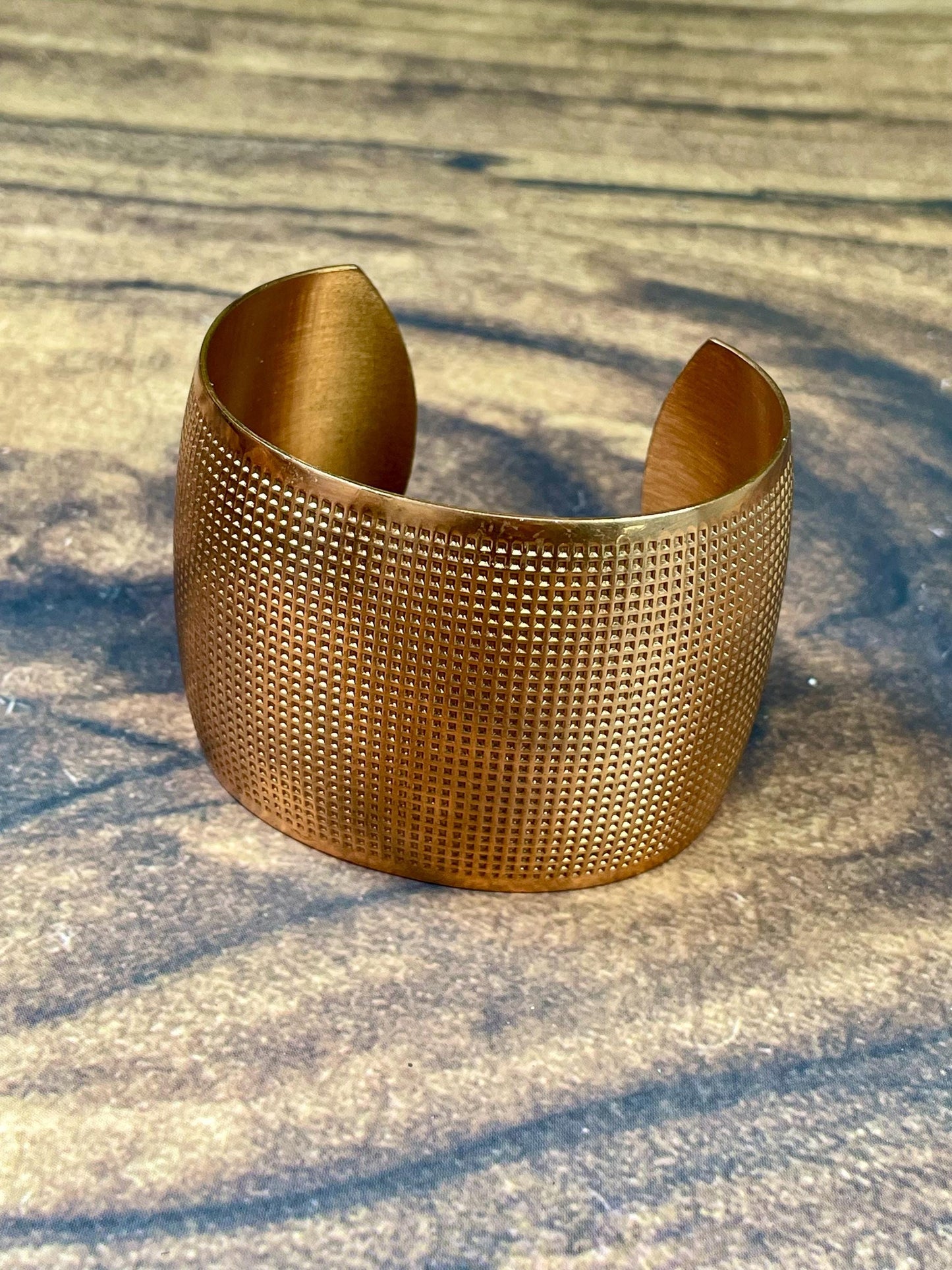 Beautiful 2.5 inch wide copper  bracelet Cuff- fits various size wrists
