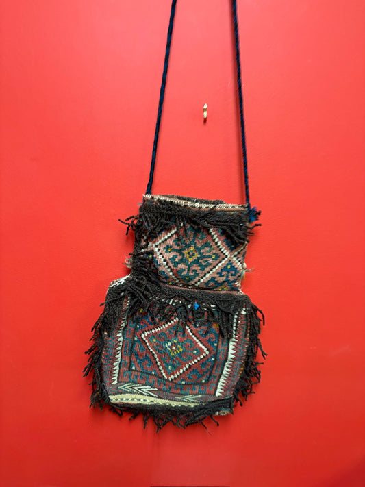 47 X 12 inch Persian Carpet bag  lovely condition  great design  antique bag