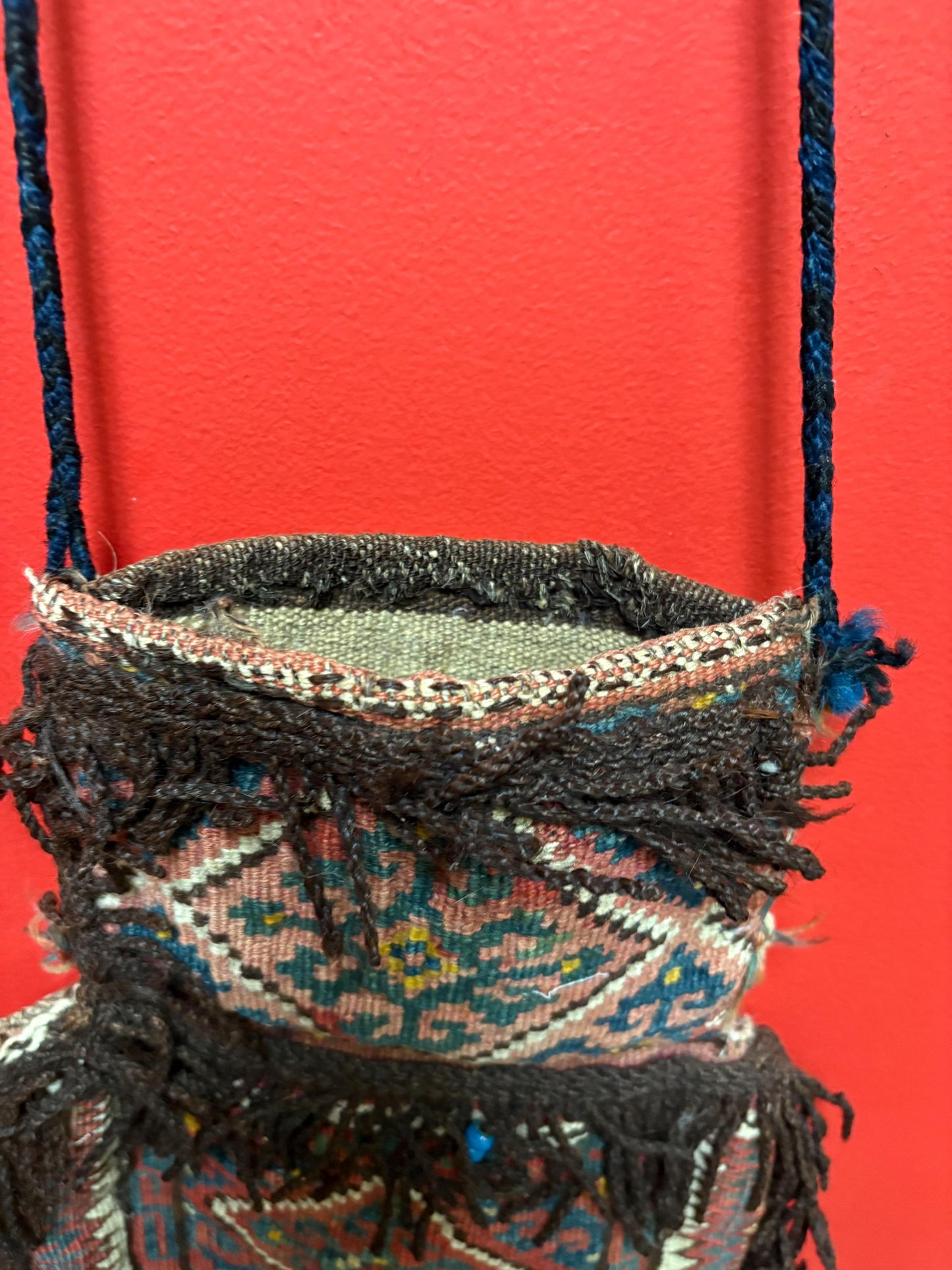 47 X 12 inch Persian Carpet bag  lovely condition  great design  antique bag