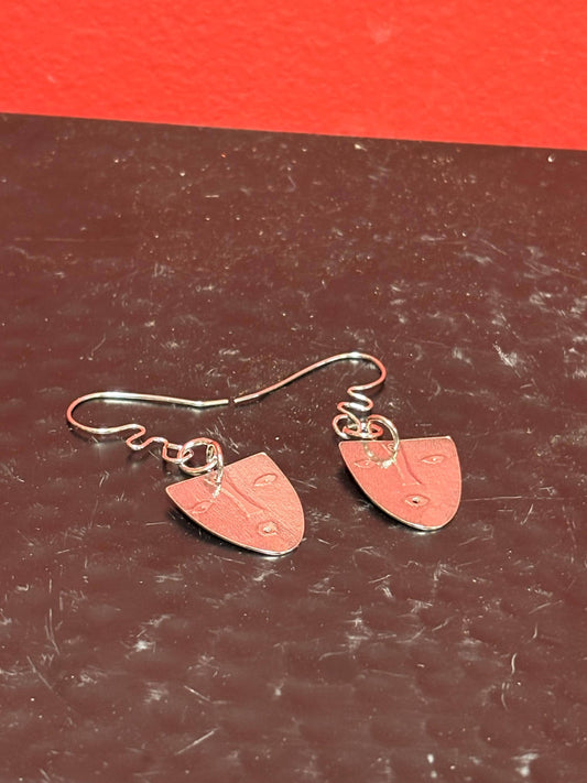 Beautiful Vancouver island made Sterling silver earrings  mask earrings  great gift