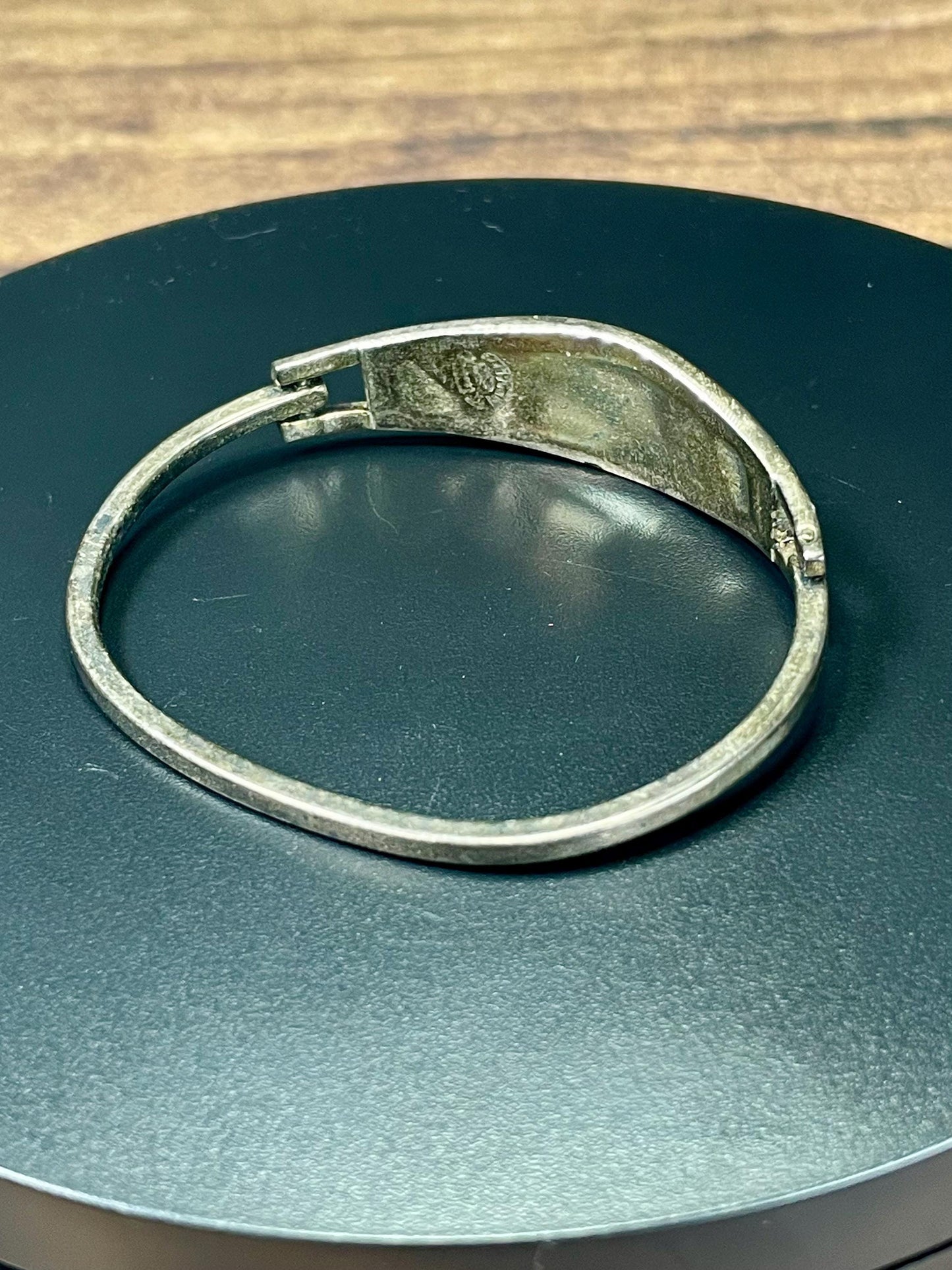 Mexican Hinged Flower Inlay Bracelet