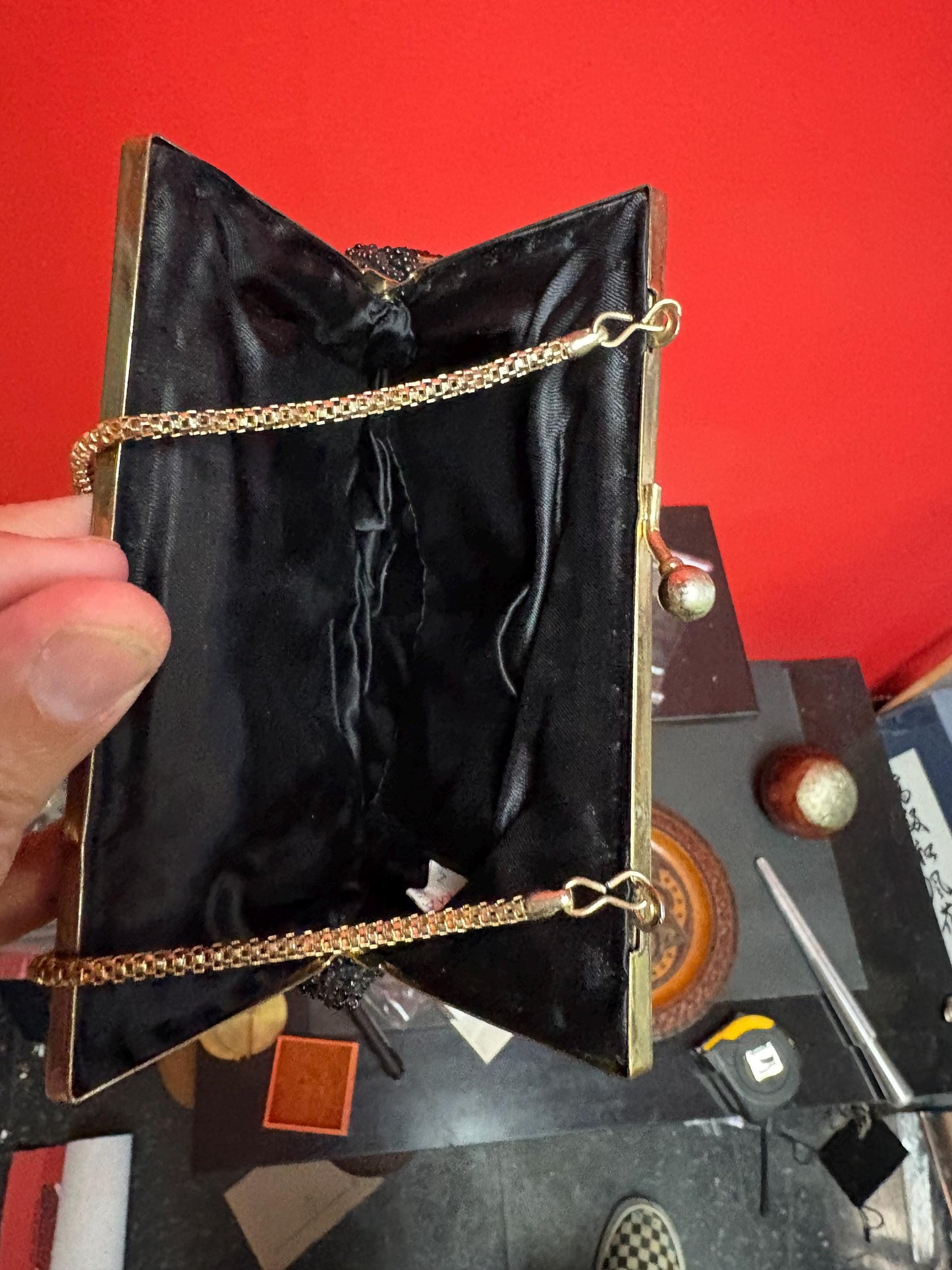 Very cool beaded vintage purse - 11 inches long  - great condition