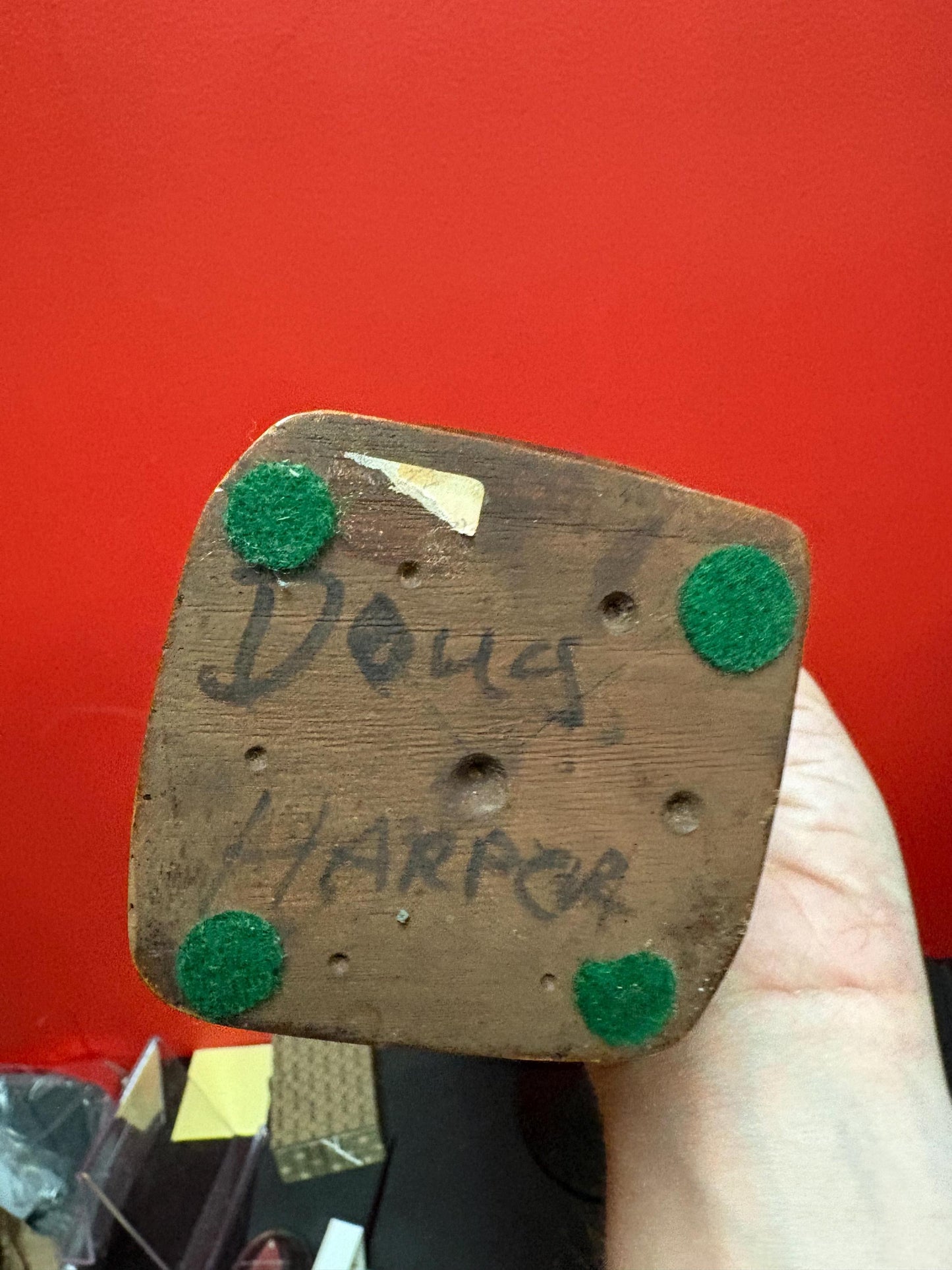 Beautiful indigenous first nation Pacific north West Coast 12 inch cedar eagle totem  by Doug Harper   with as is ear  wow -