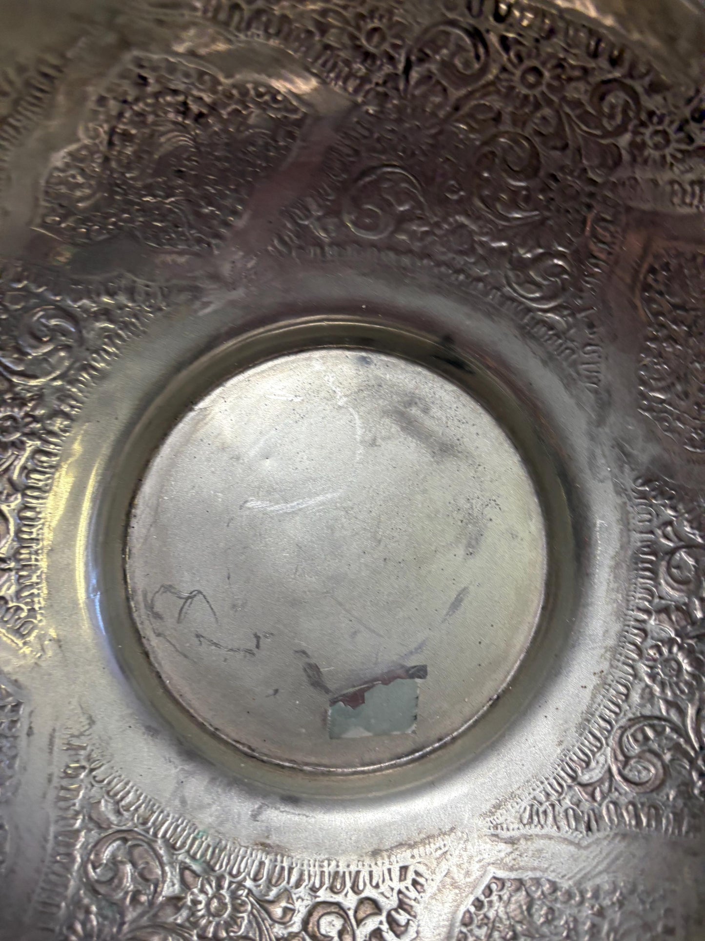 Stunning antique English silver plated, heavily decorated bowl  10 x 6 high  great quality and perfect gift  wow price