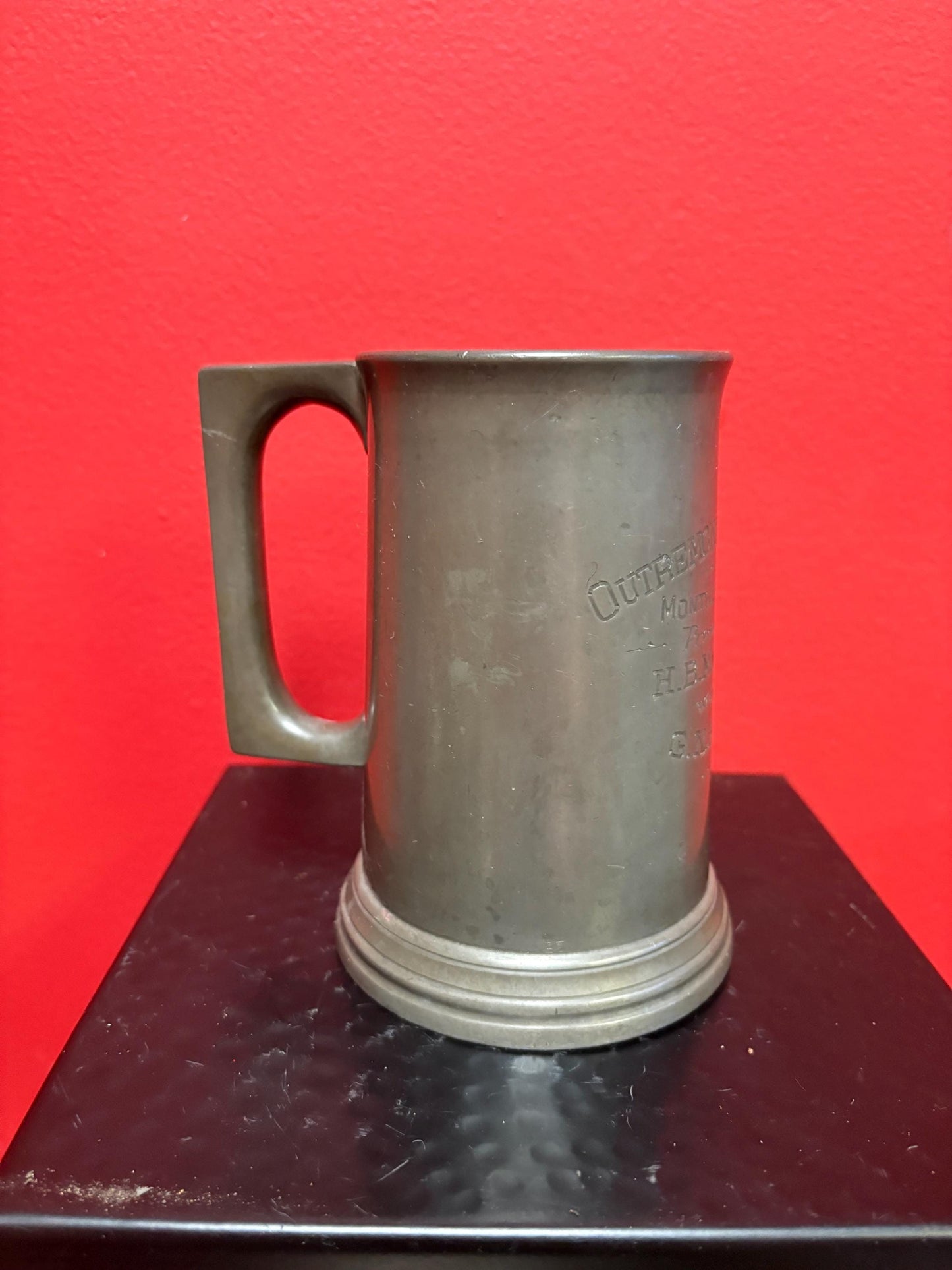 Beautiful silver plated antique golf trophy Stein  can be polished