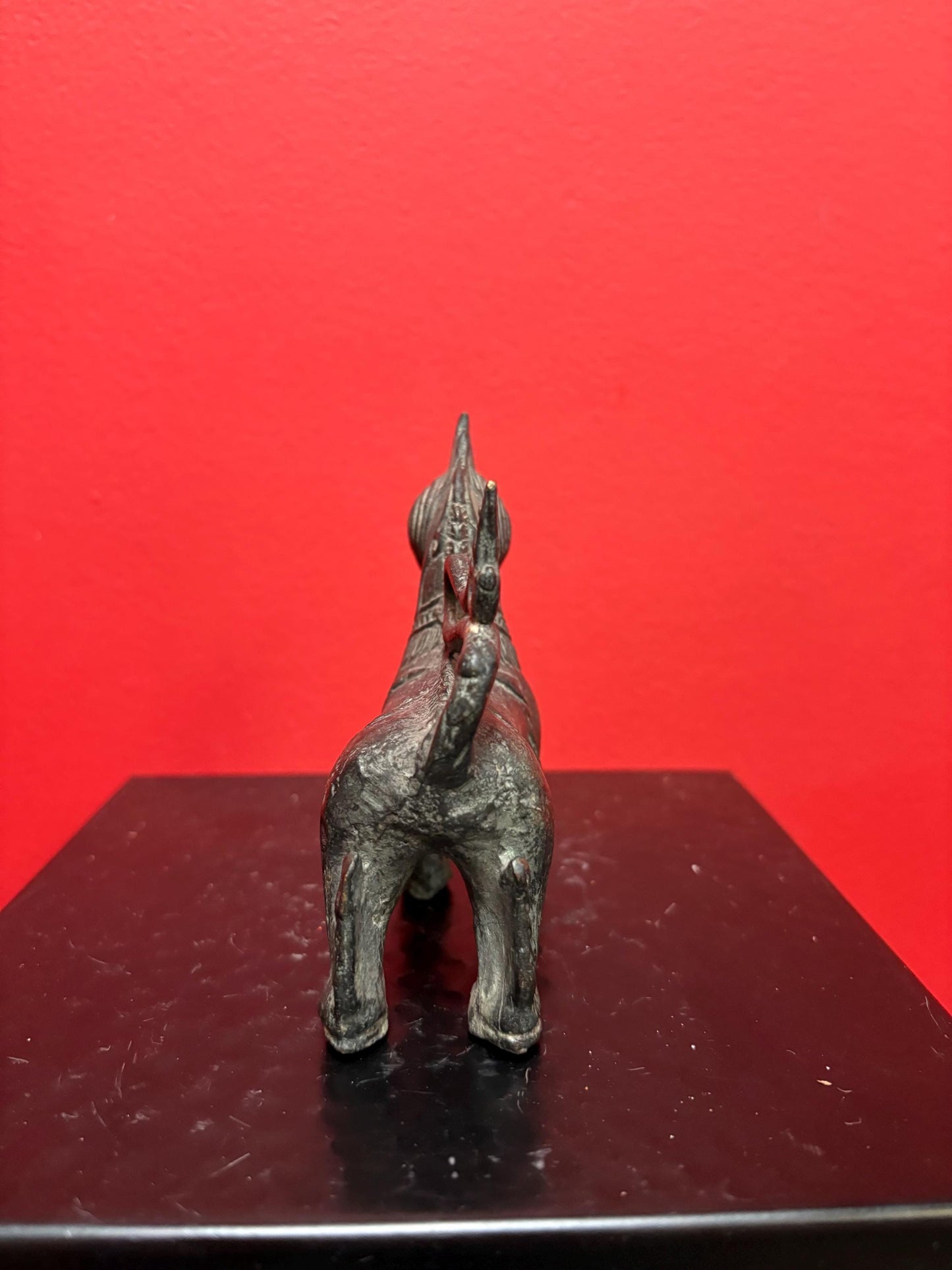 Beautiful antique Thai bronze 5 inch dragon statue with magnificent patina  wow