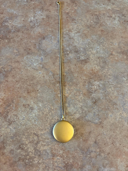 Antique rolled gold locket and chain - B