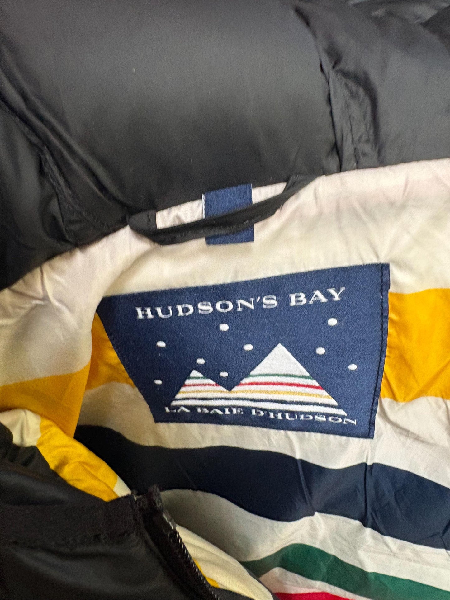 Beautiful HBC Hudson Bay Company lightweight down style jacket  33 inches long - hood 10 inches and arms 24 inches approx - size M womens